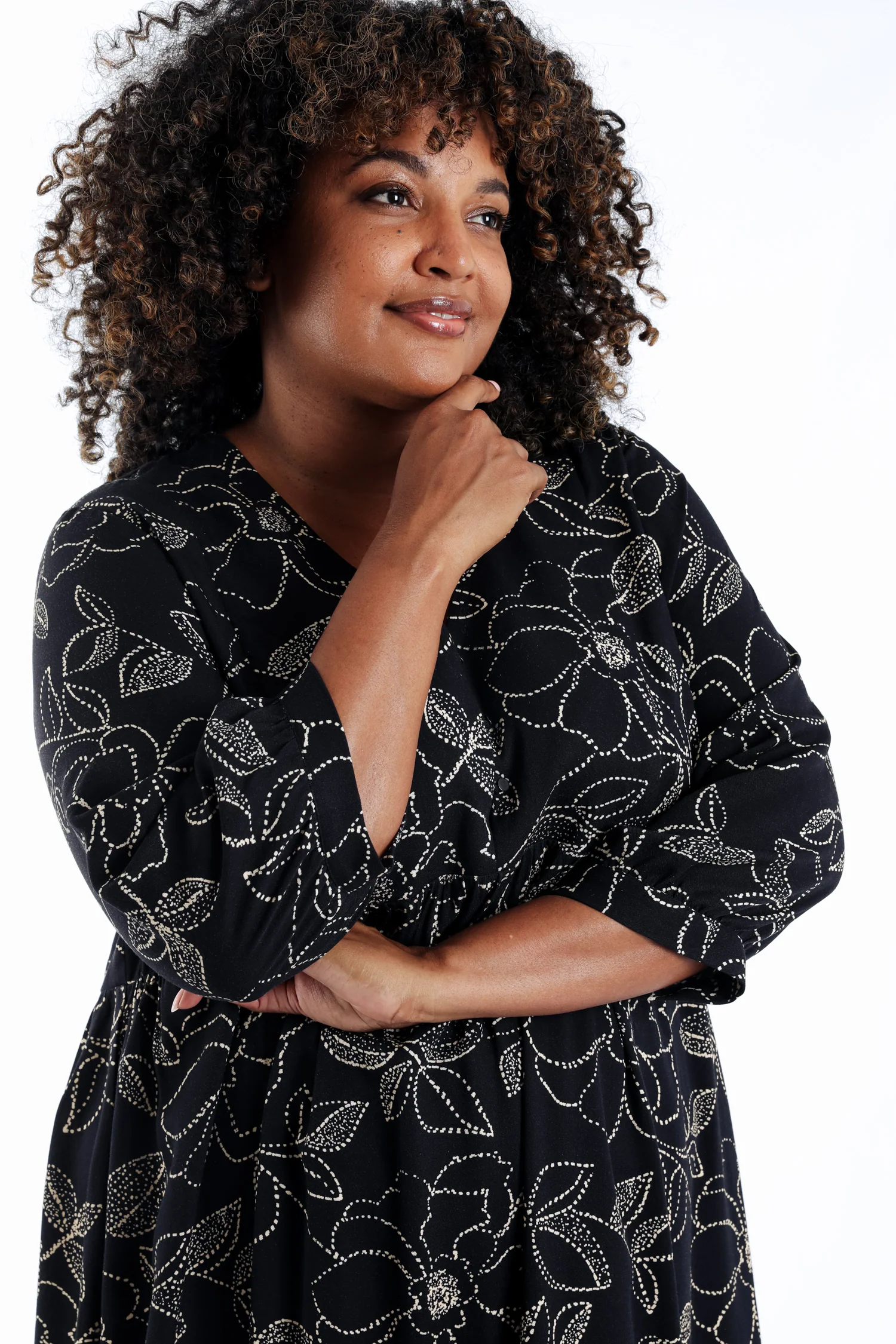 Robe courte en viscose imprimé fleuri - Image 3