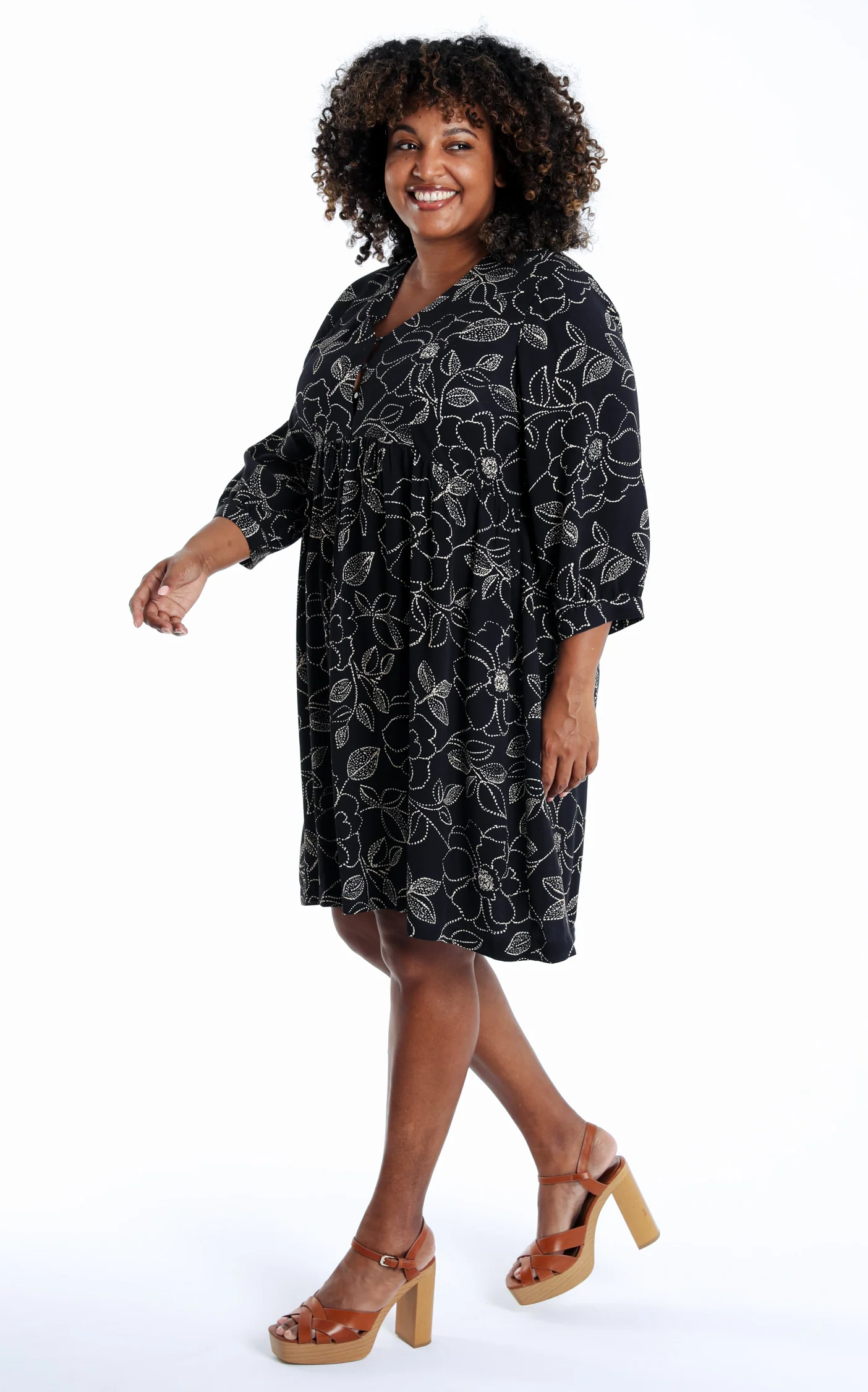 Robe courte en viscose imprimé fleuri - Image 7