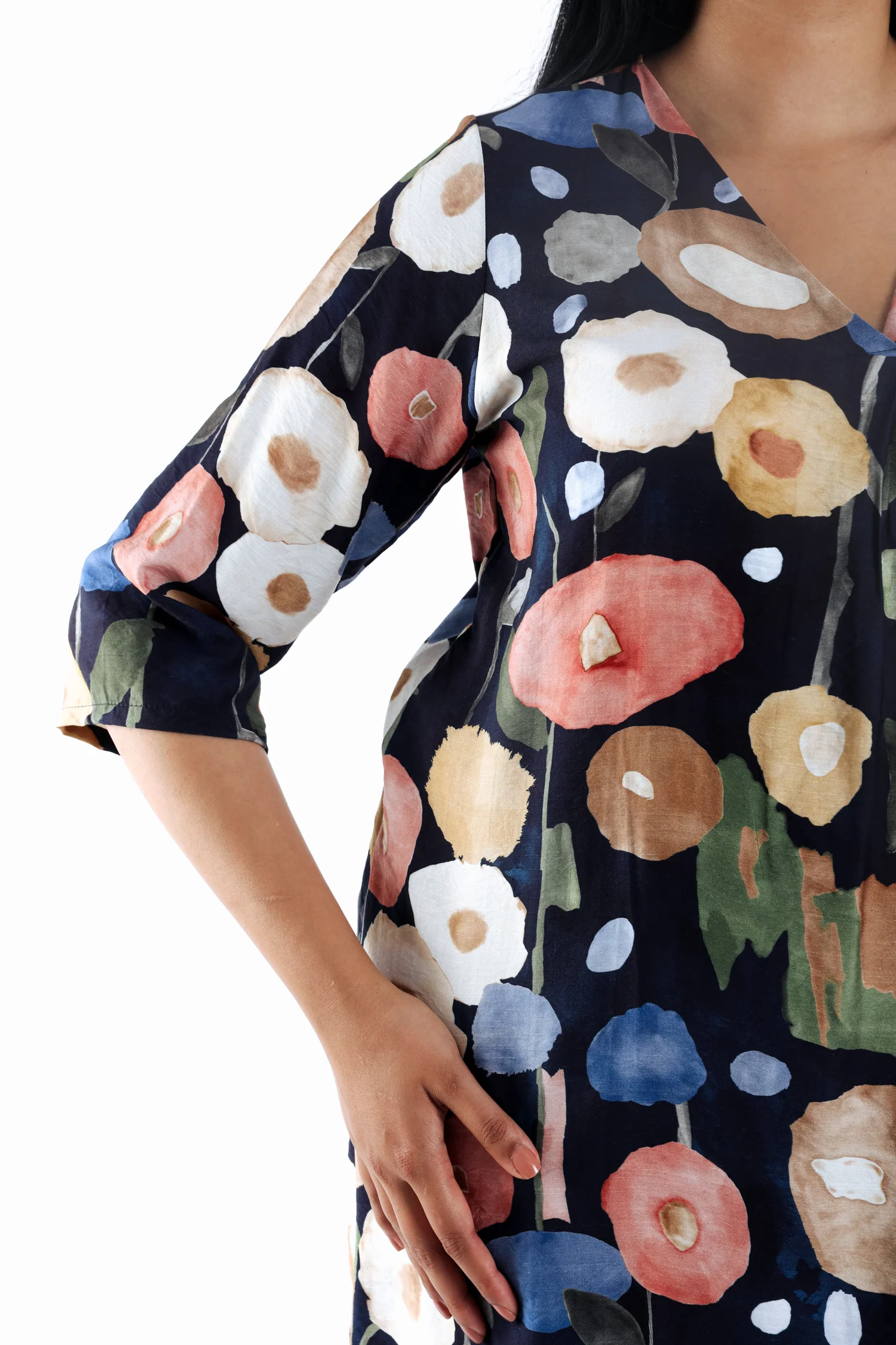 Robe courte en viscose imprimé coquelicots - Image 5
