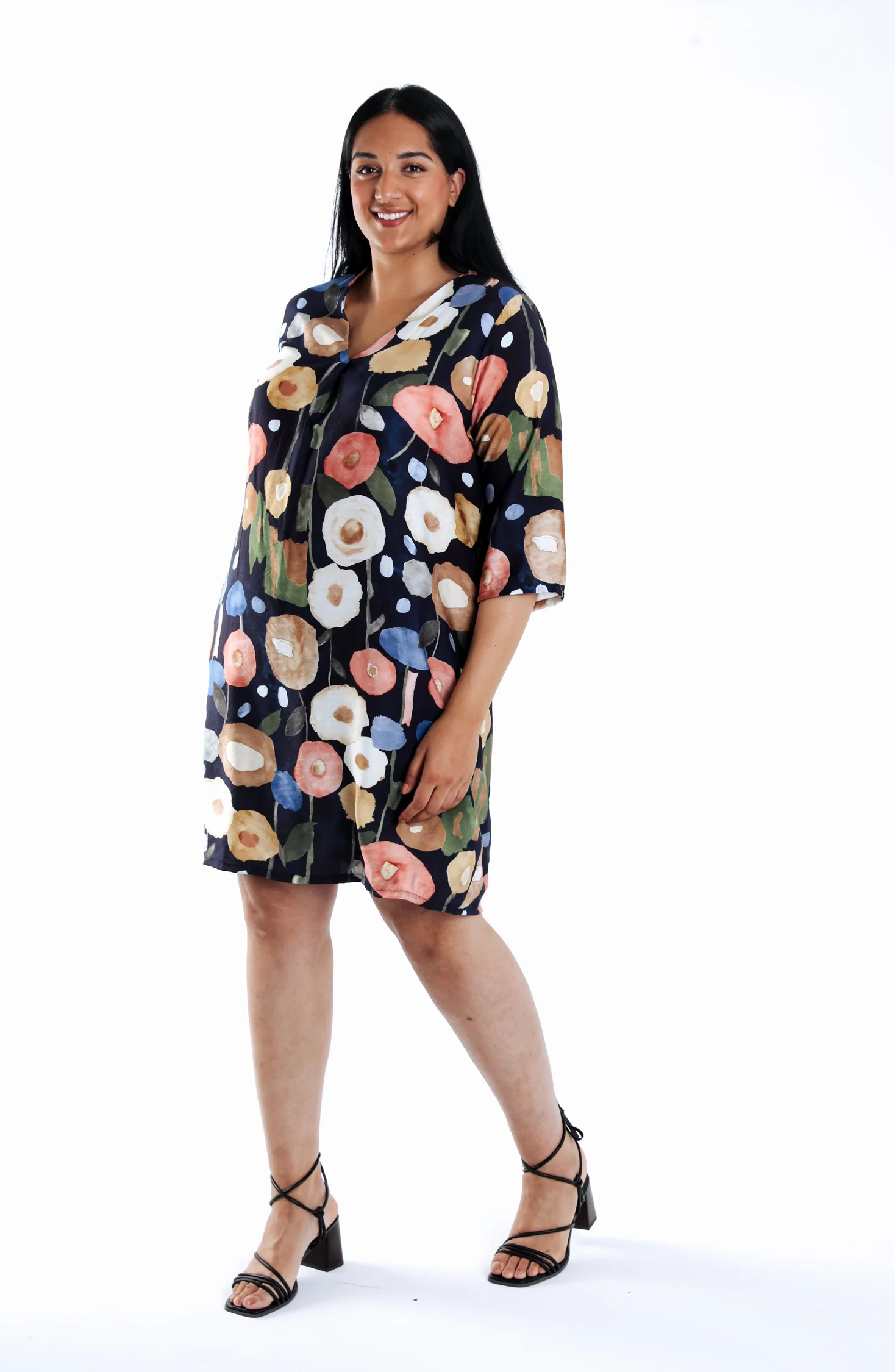 Robe courte en viscose imprimé coquelicots - Image 6