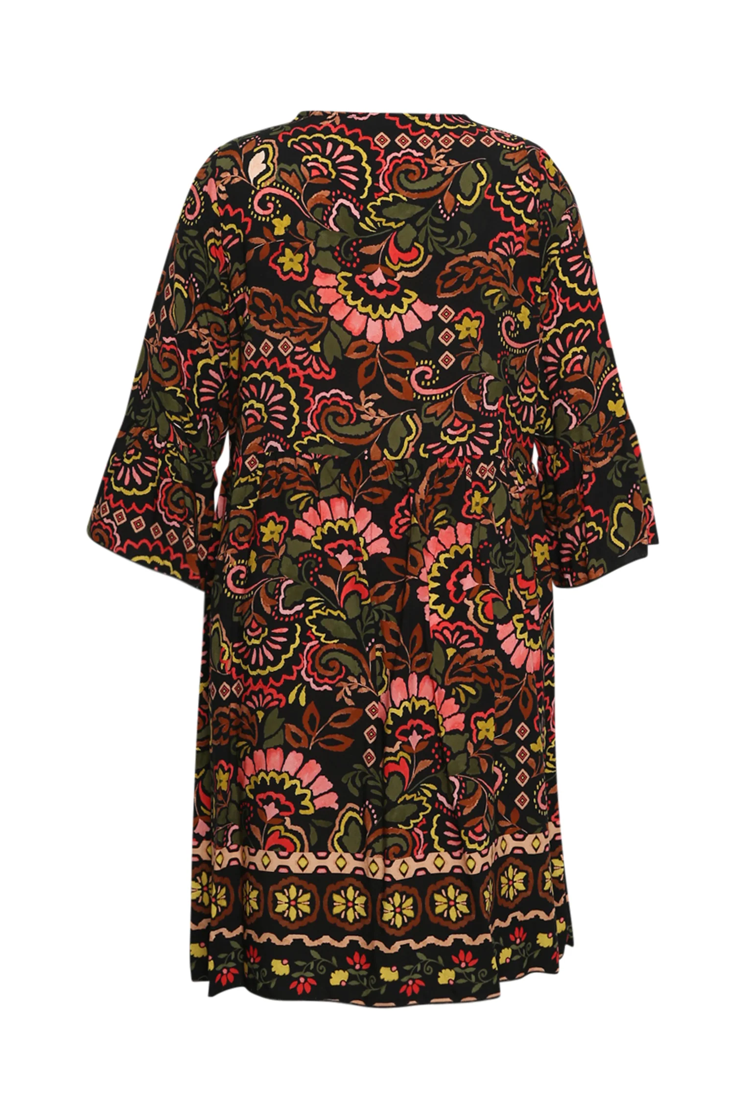 Robe courte en viscose imprimé folk - Image 9
