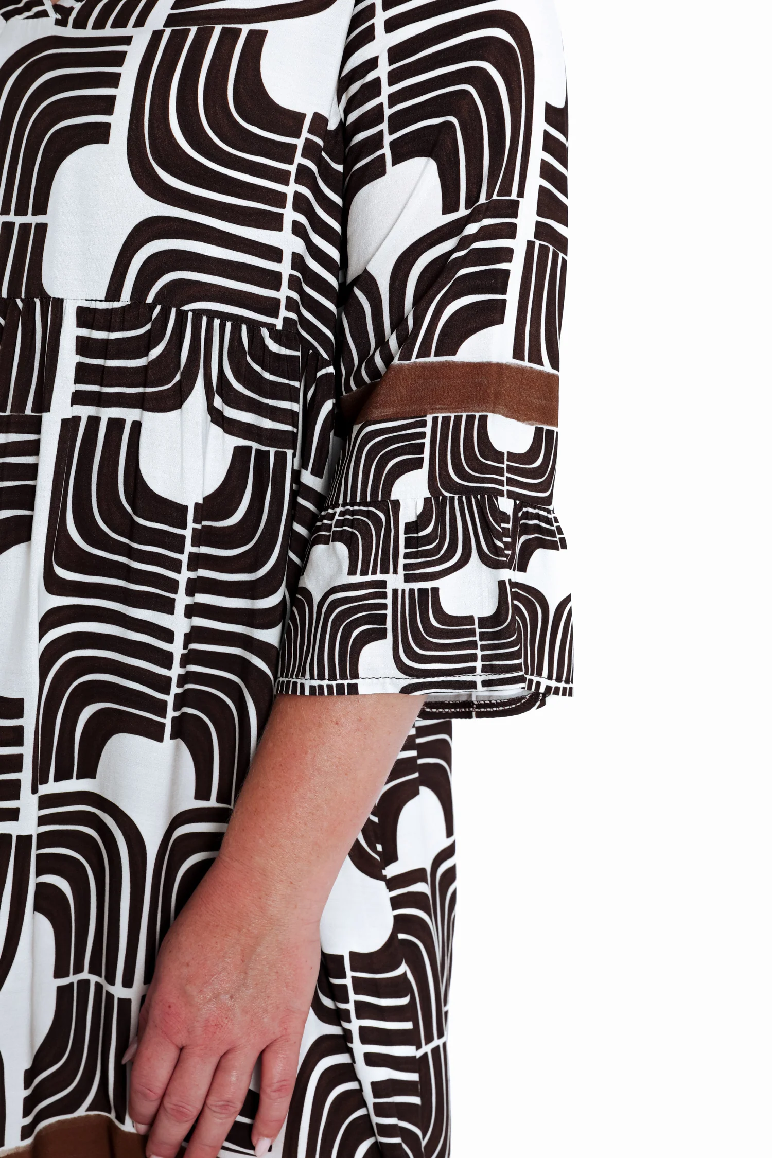 Robe courte en viscose imprimé graphique - Image 4