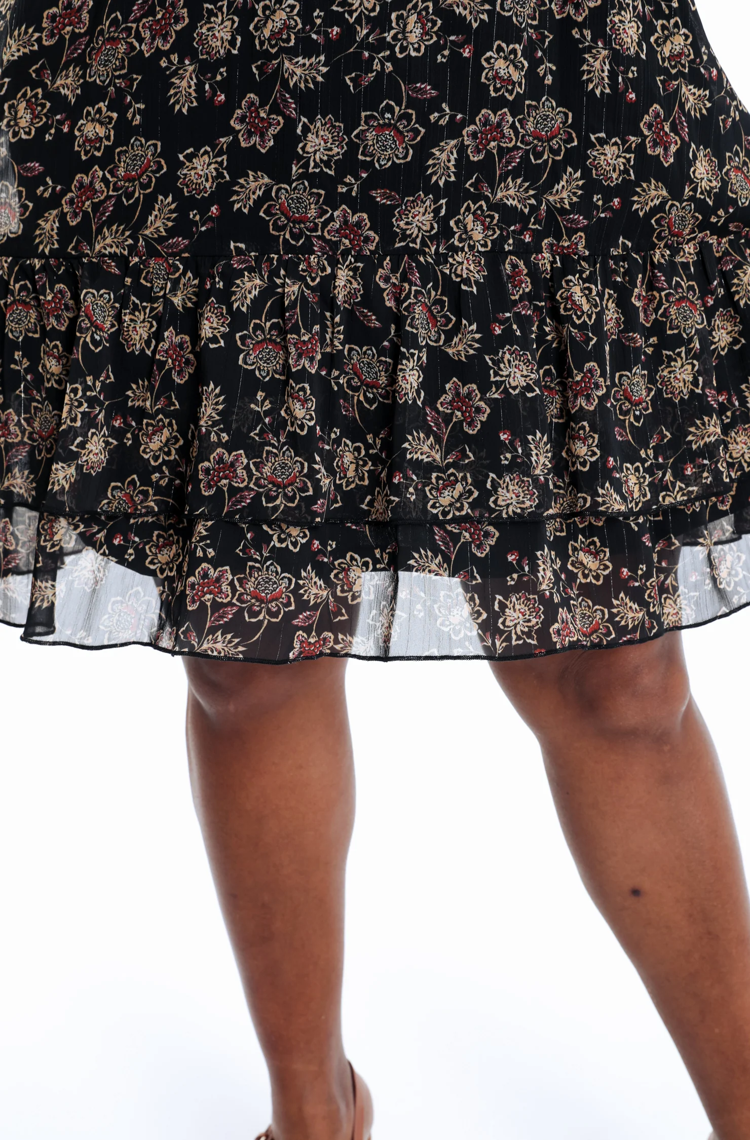 Robe courte en voile imprimé fleuri - Image 6