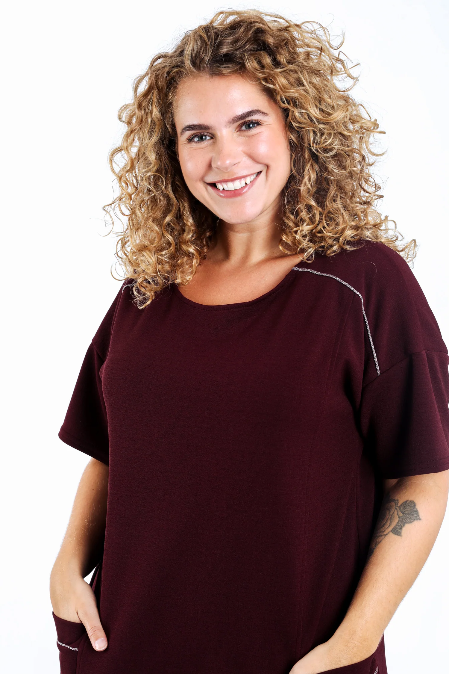 Robe courte unie - Image 4