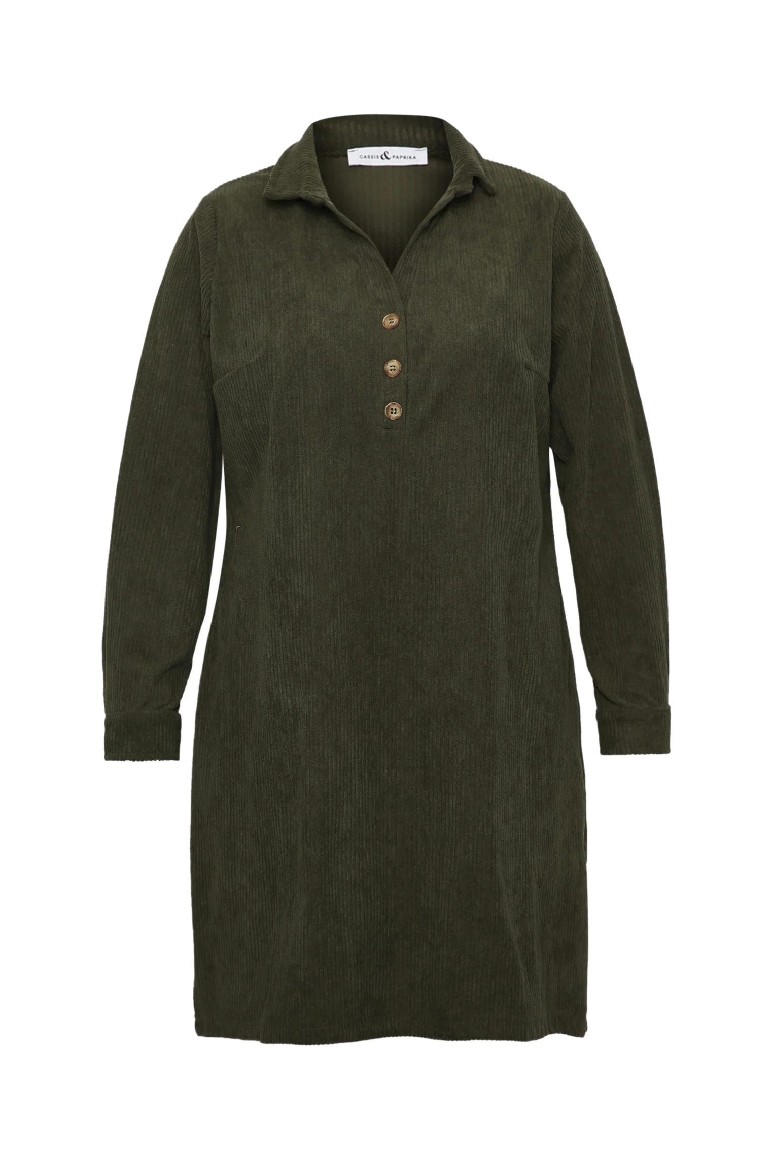 Robe courte unie en velours côtelé - Image 7