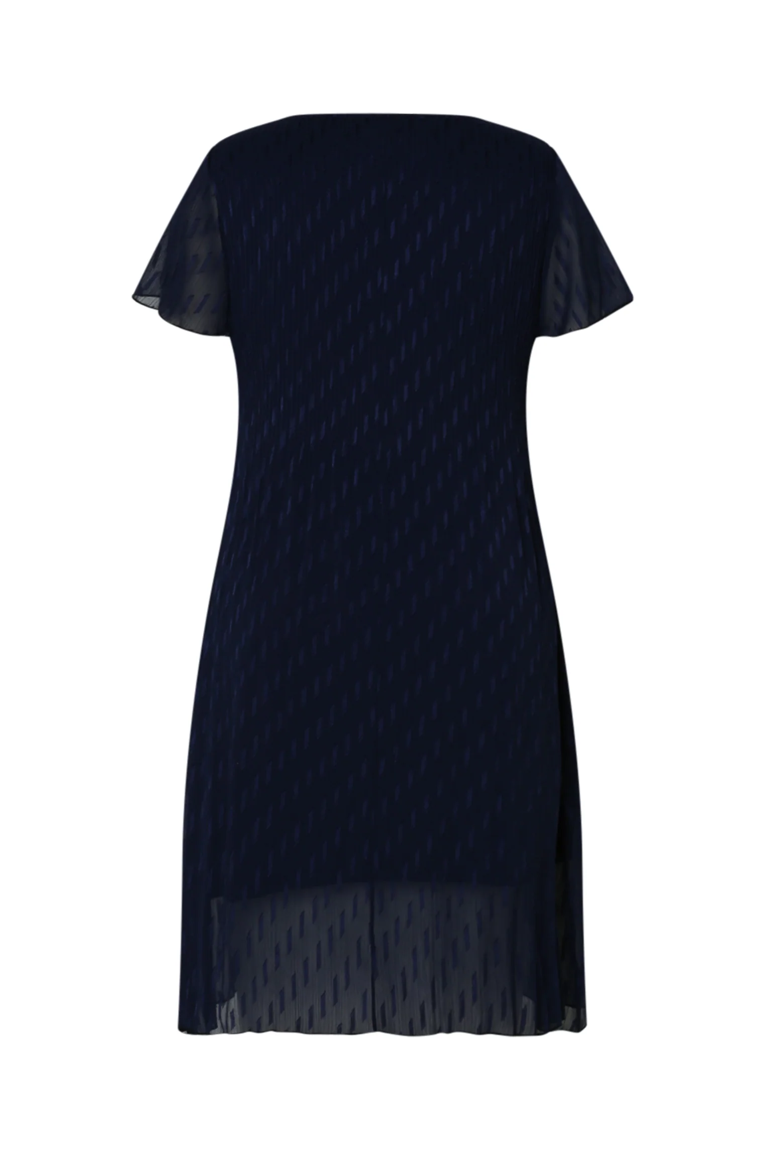 Robe courte unie en voile plissé - Image 11