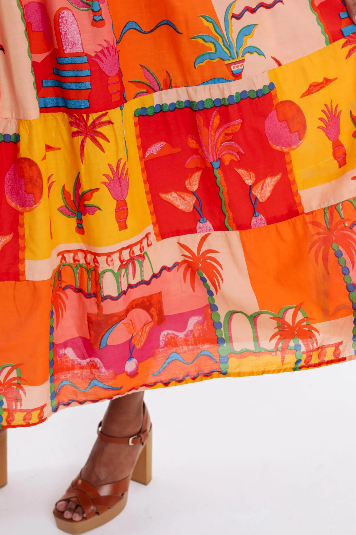 Robe en coton imprimé patch tropical - Image 5