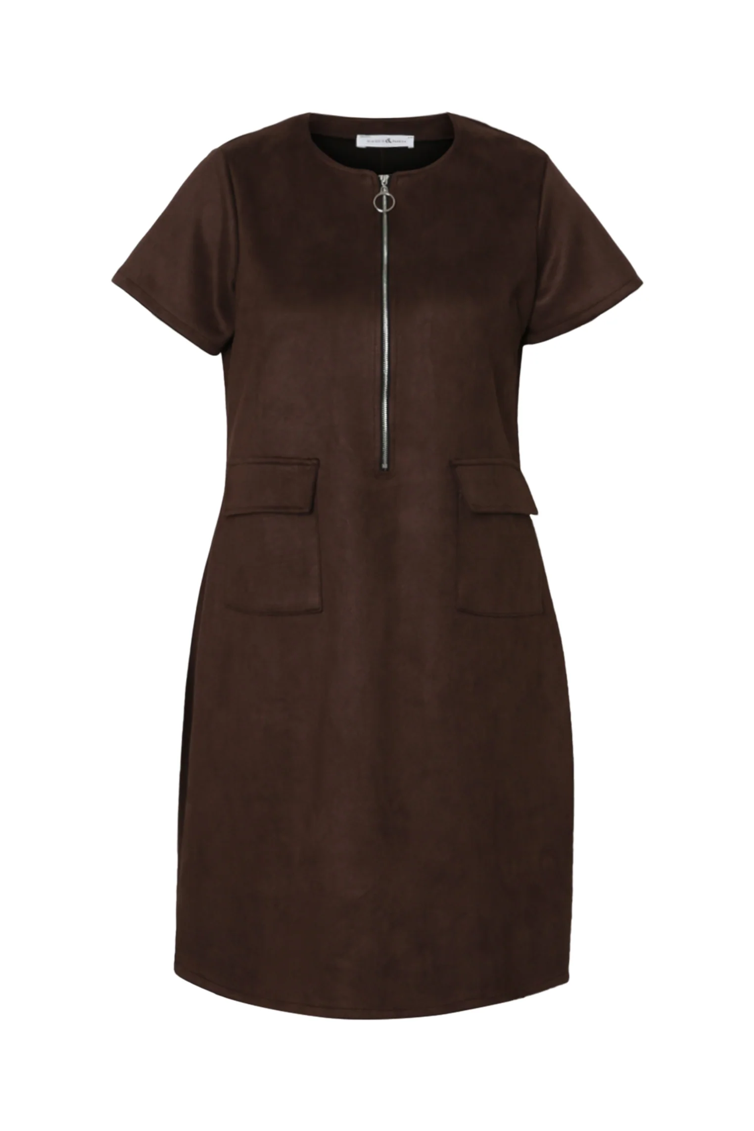 Robe en effet suédine unie - Image 8