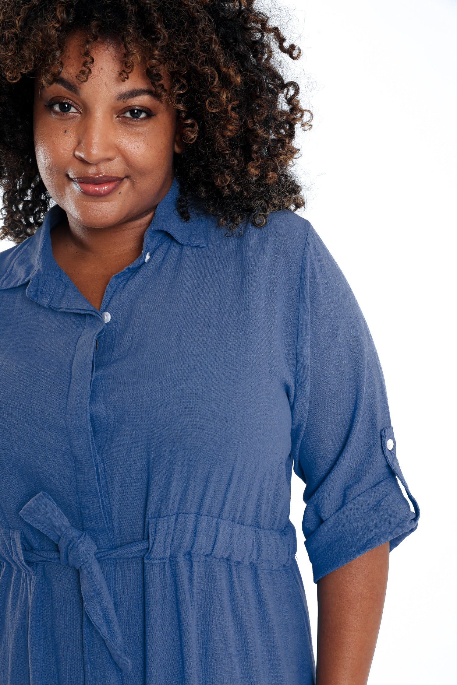 Robe en gaze de coton unie - Image 3