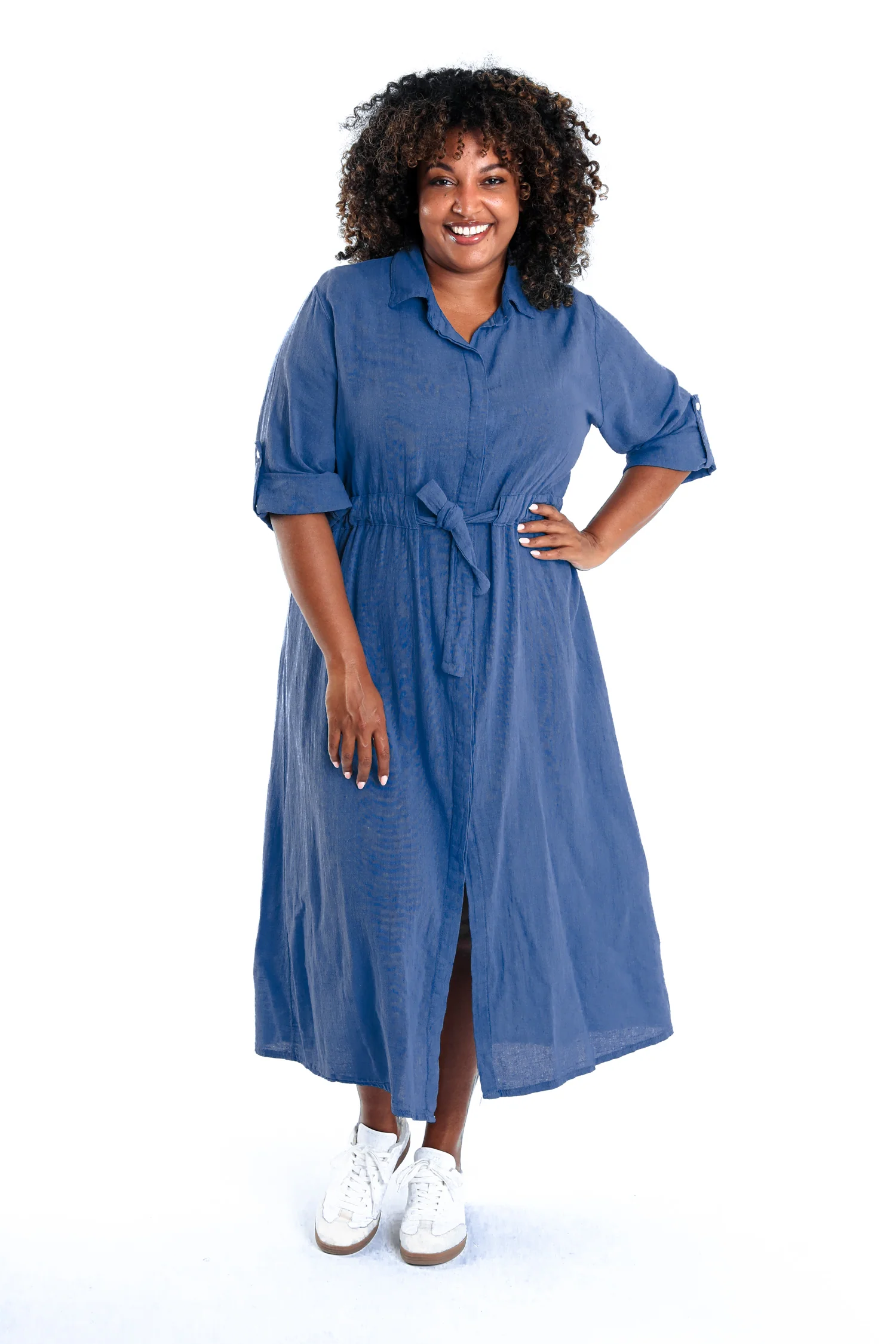 Robe en gaze de coton unie - Image 7