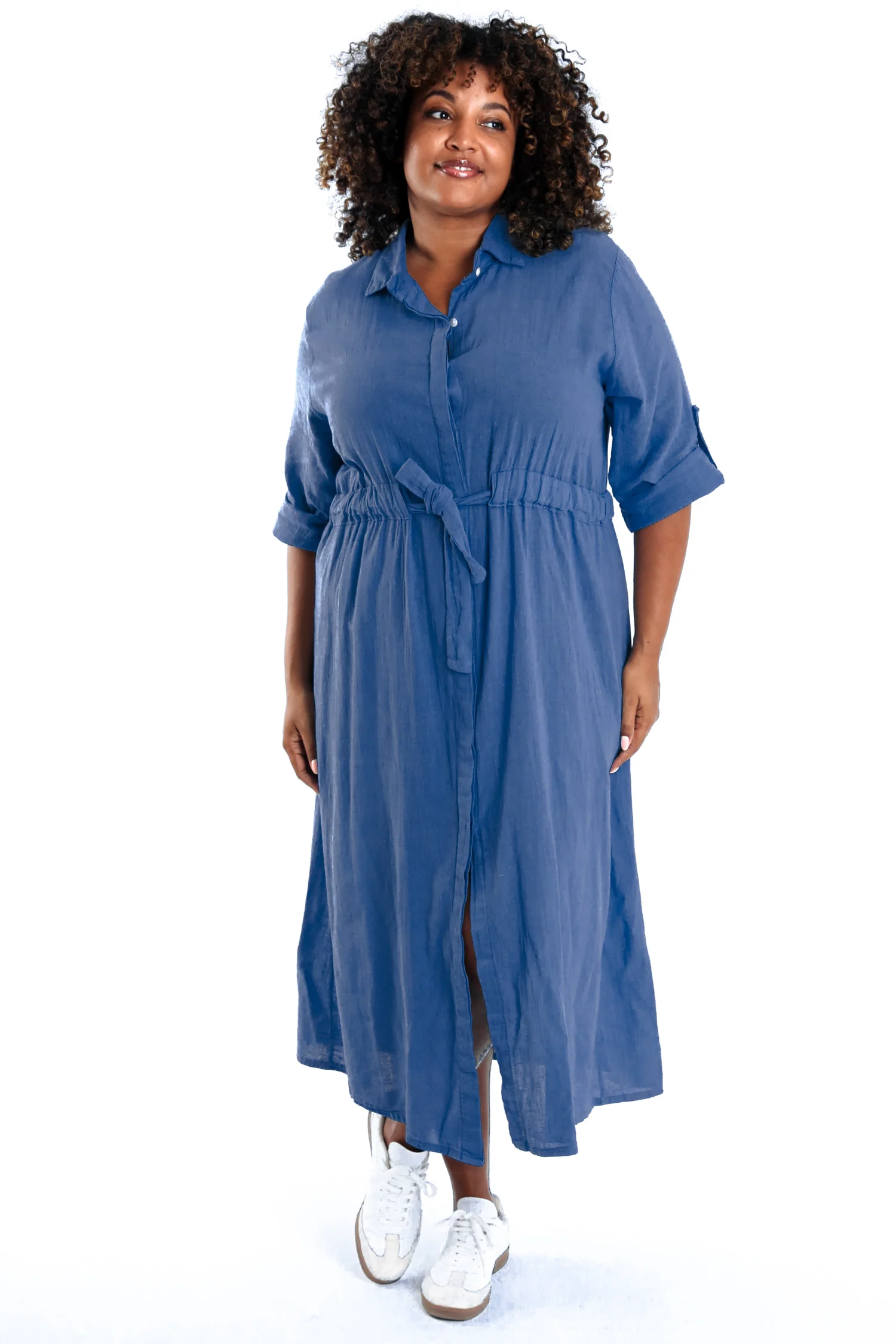 Robe en gaze de coton unie - Image 9