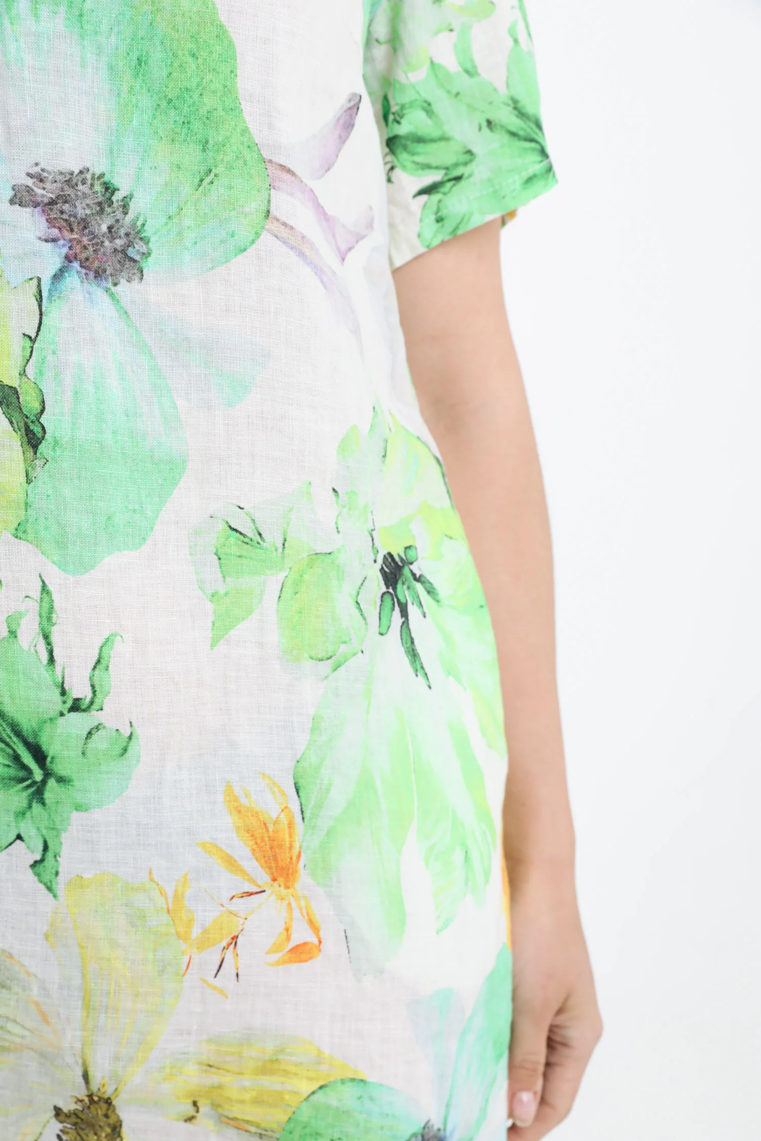 Robe en lin imprimé fleurs - Image 3