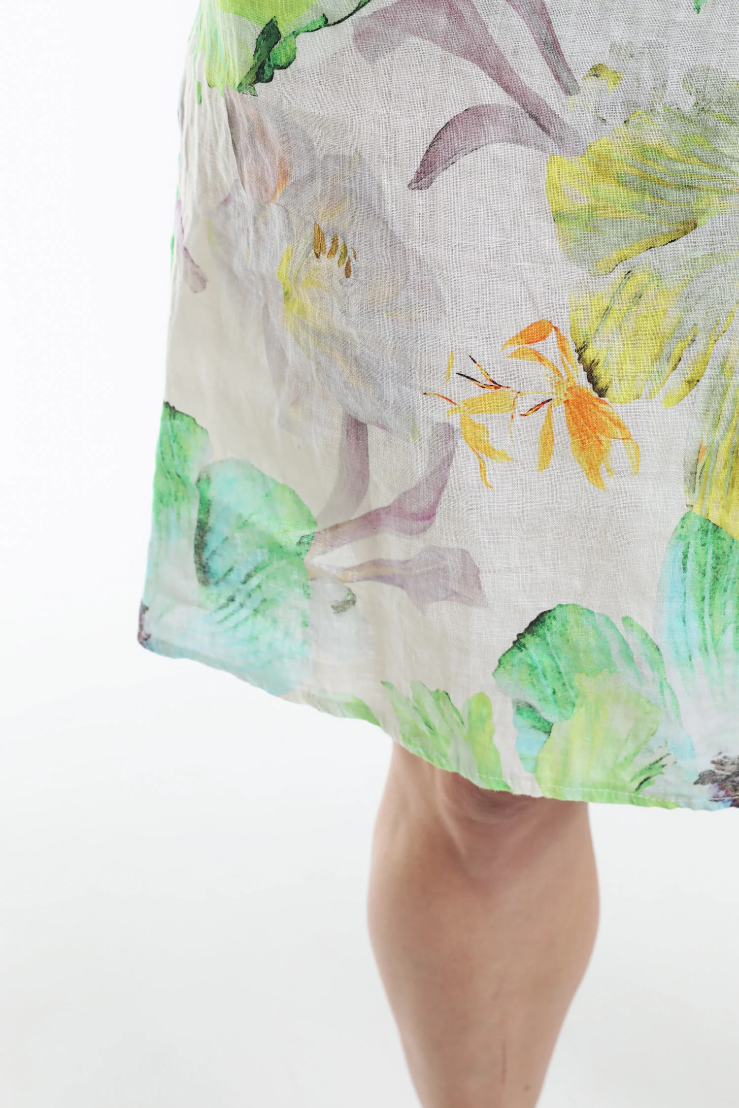 Robe en lin imprimé fleurs - Image 6