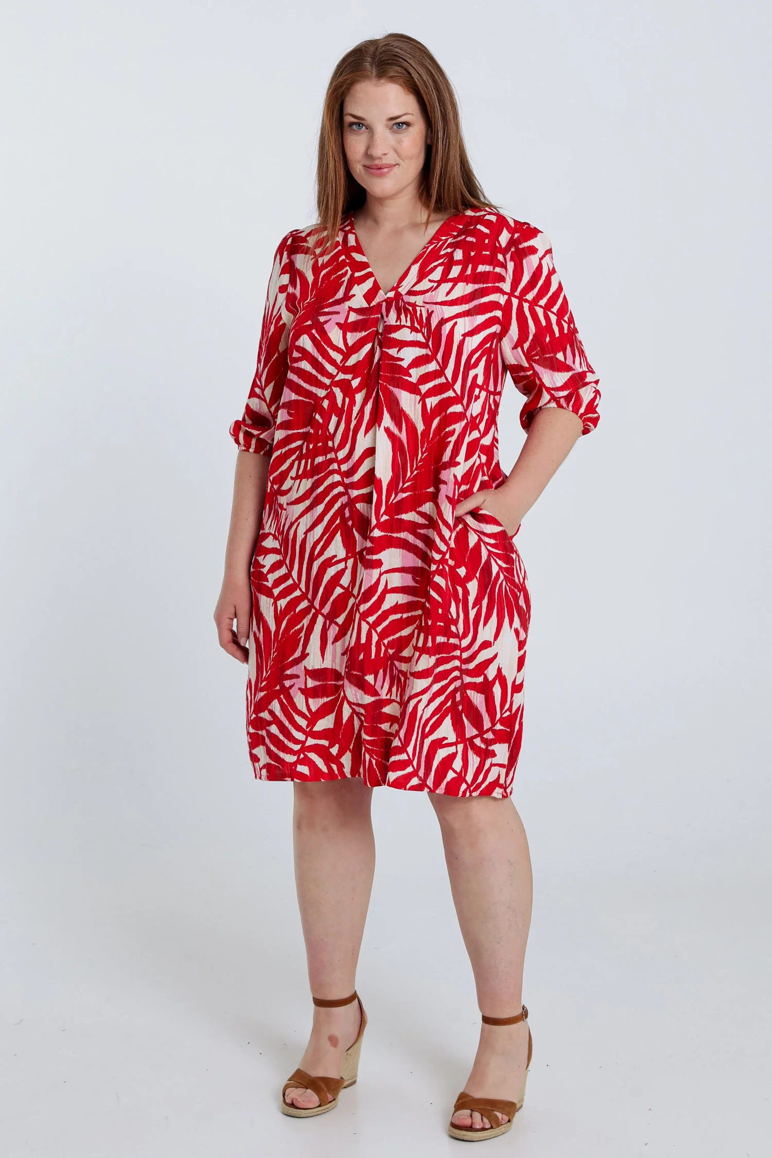 Robe en viscose imprimé feuillage - Image 8