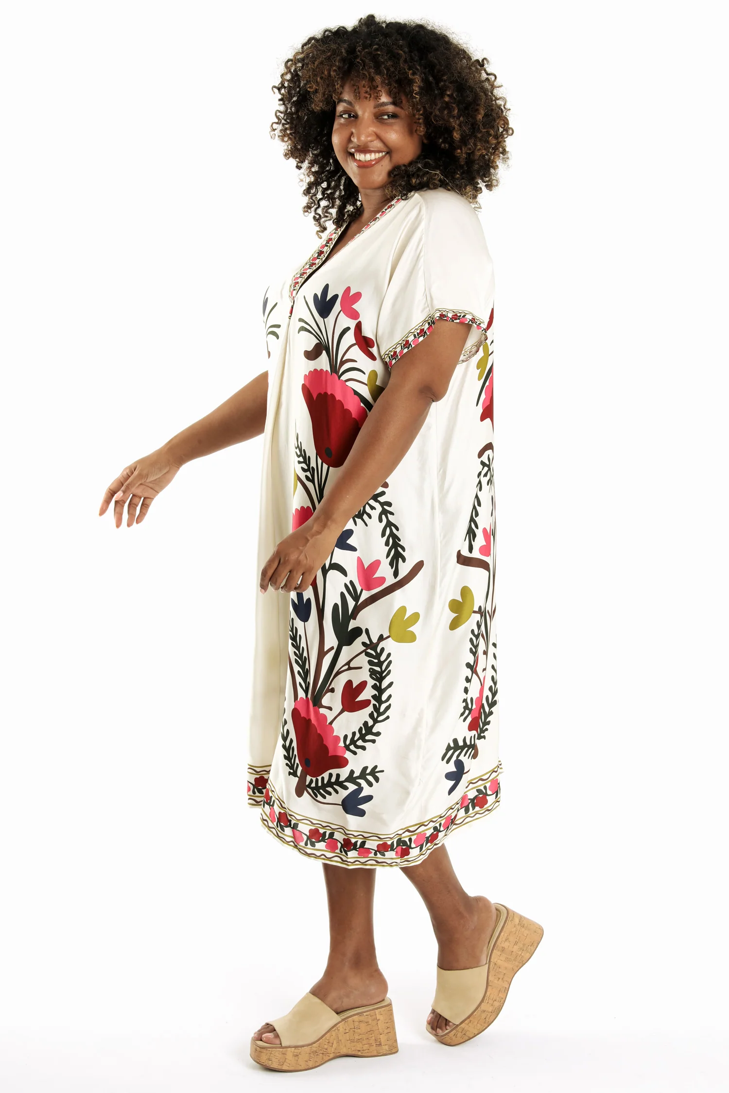 Robe en viscose imprimé folk - Image 7