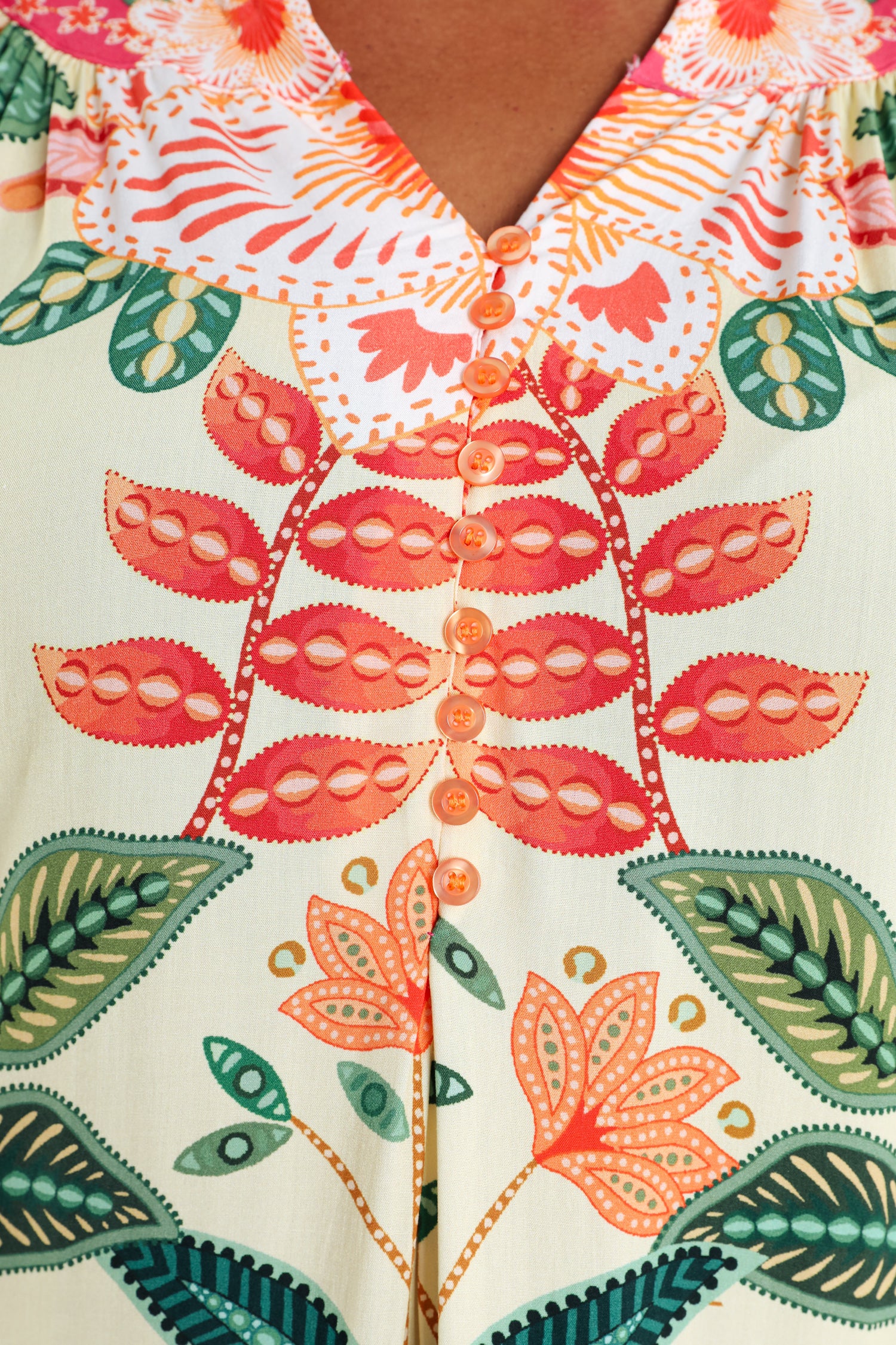 Robe en viscose imprimé tropical - Image 3