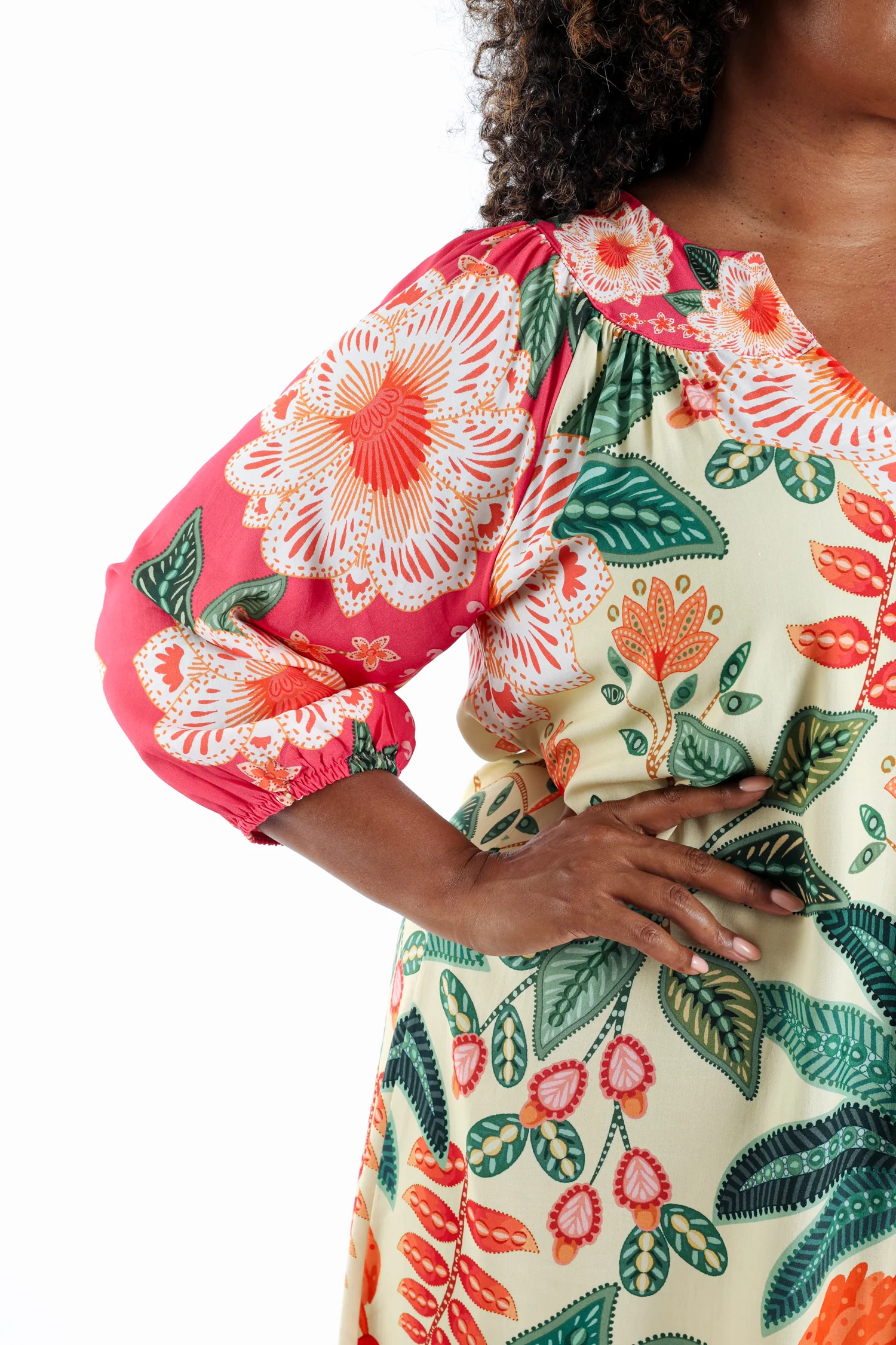 Robe en viscose imprimé tropical - Image 4
