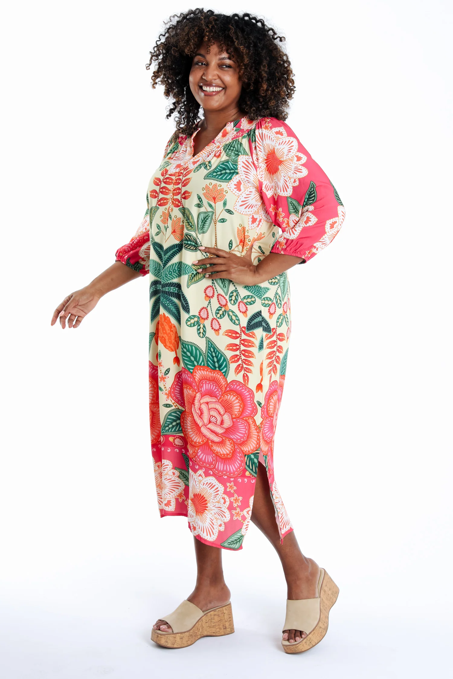Robe en viscose imprimé tropical - Image 9