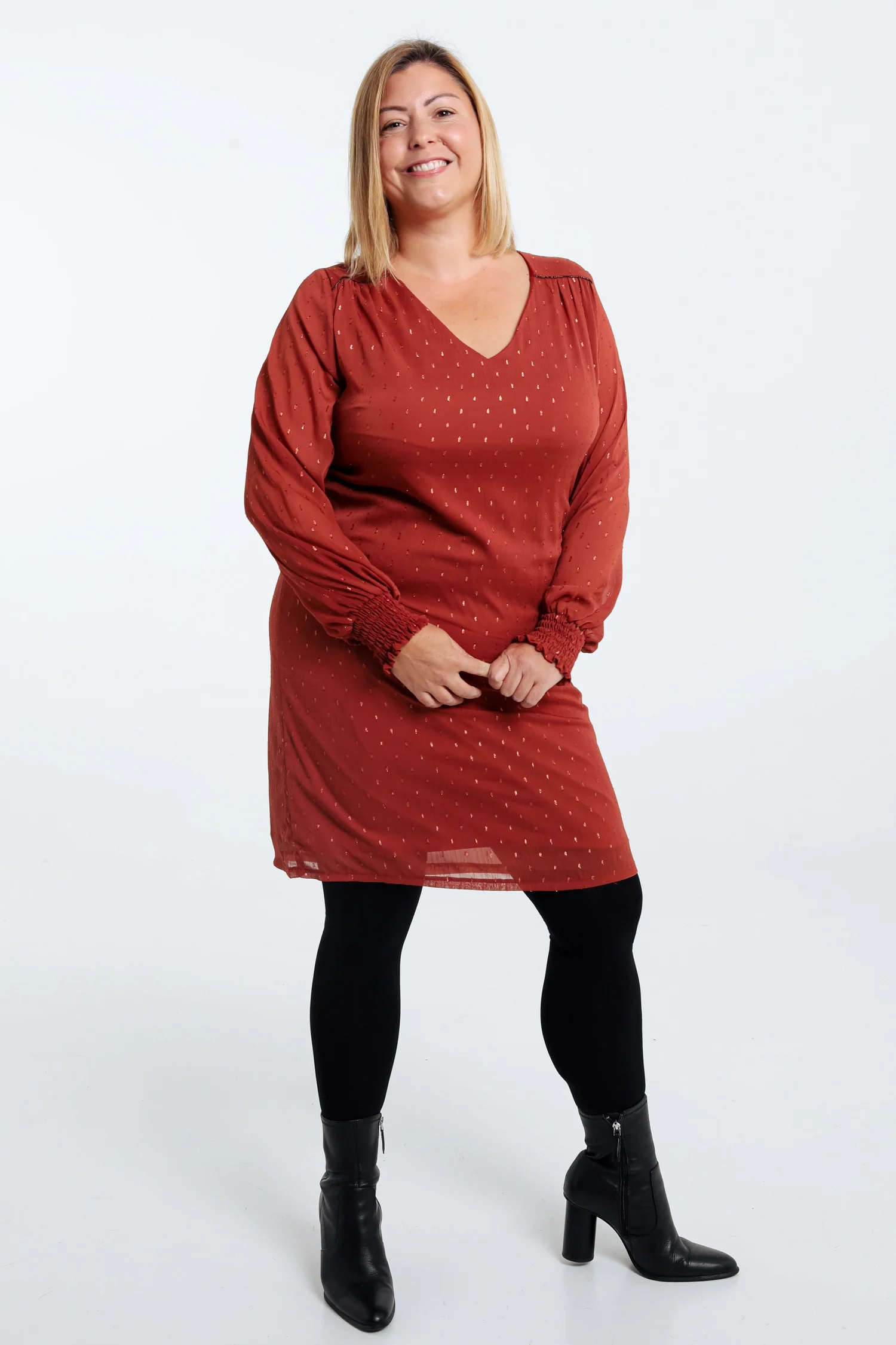 Robe en voile avec plumetis - Image 18