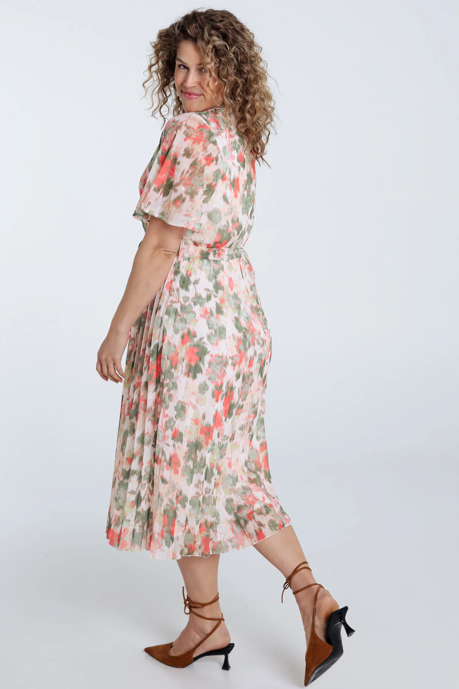 Robe en voile imprimé floral avec lurex - Image 2