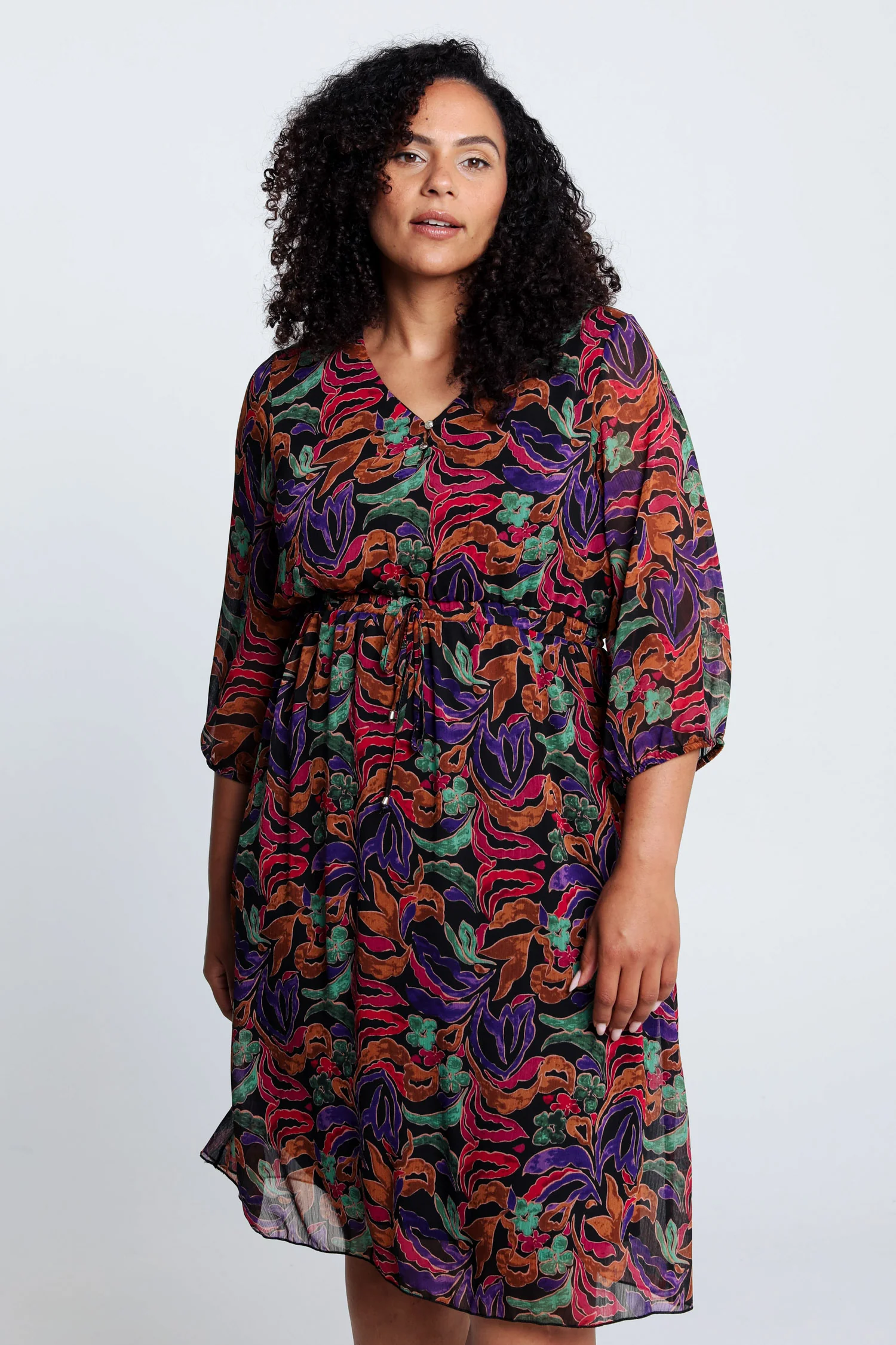 Robe en voile imprimée