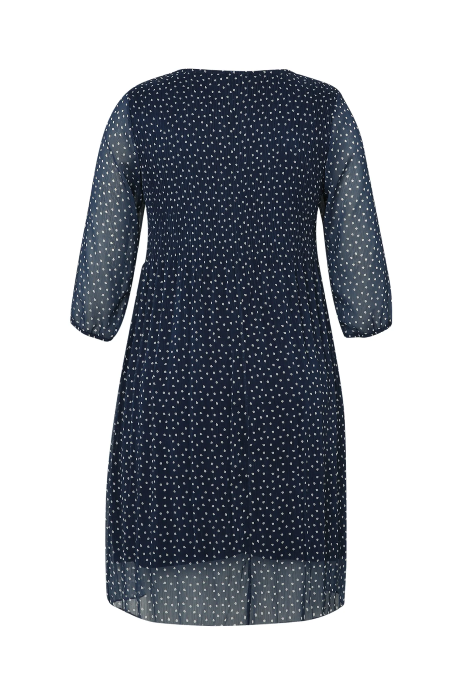 Robe en voile plissé imprimé pois - Image 11