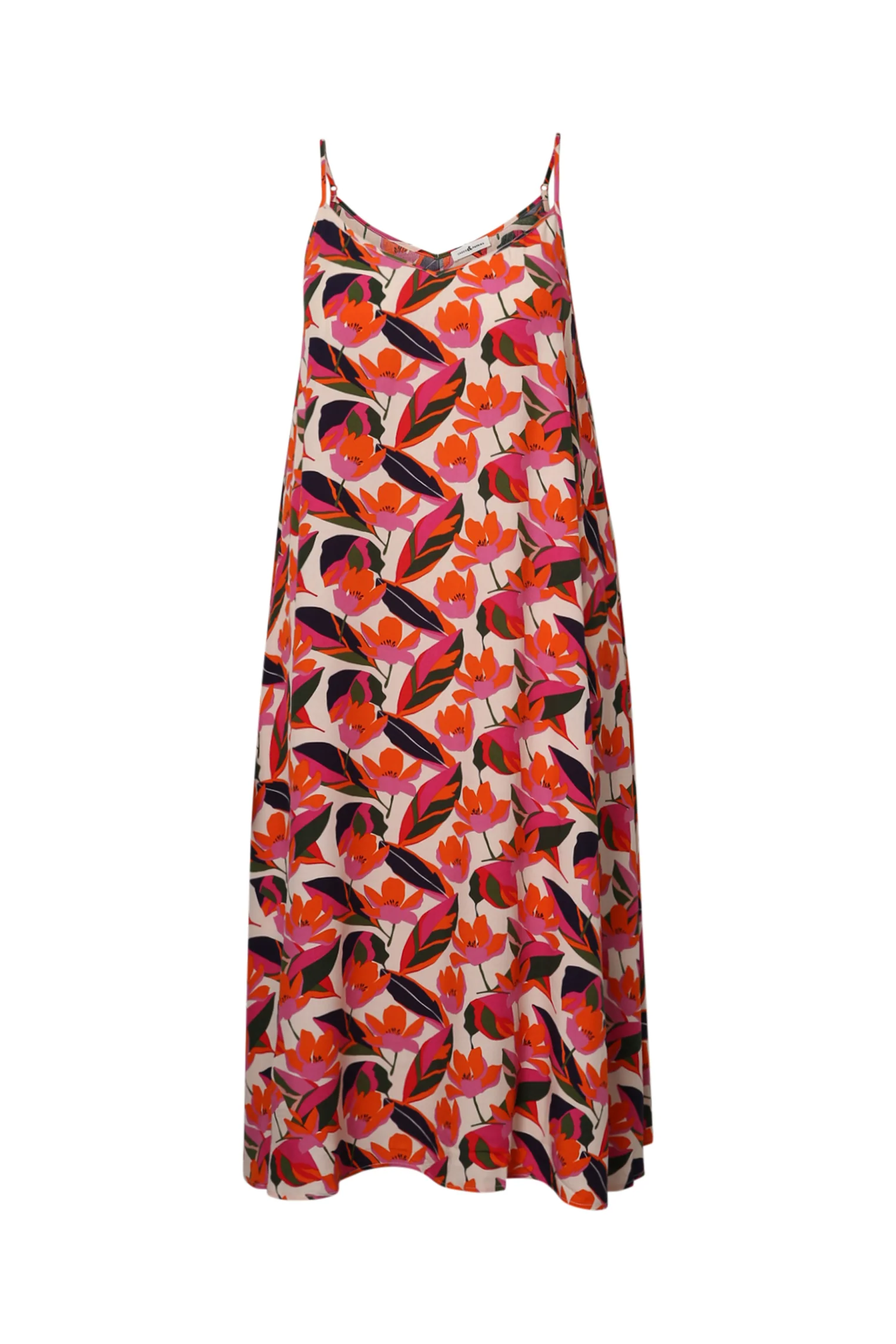 Robe longue en viscose fines bretelles imprimé floral - Image 10
