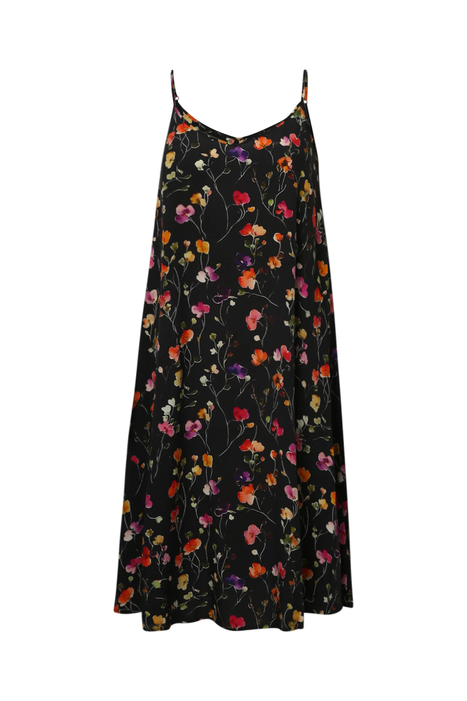 Robe longue en viscose fines bretelles imprimé floral - Image 21