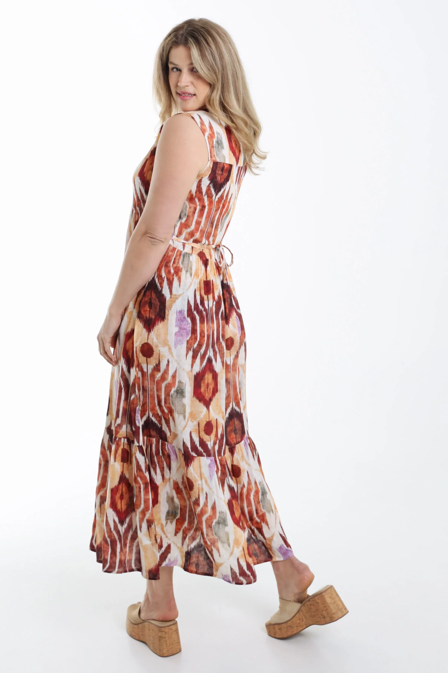 Robe longue en viscose imprimé ethnique - Image 2