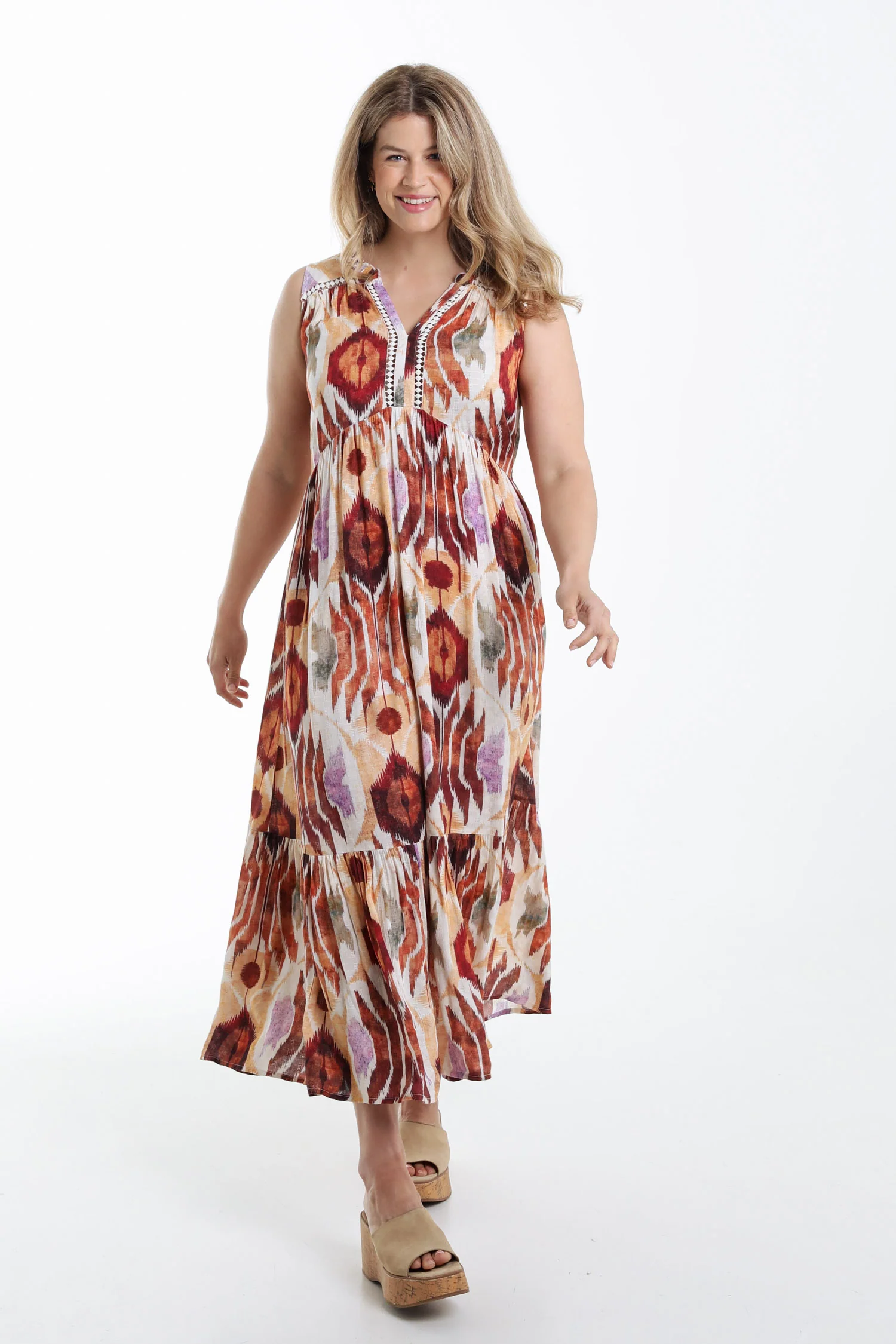 Robe longue en viscose imprimé ethnique - Image 8