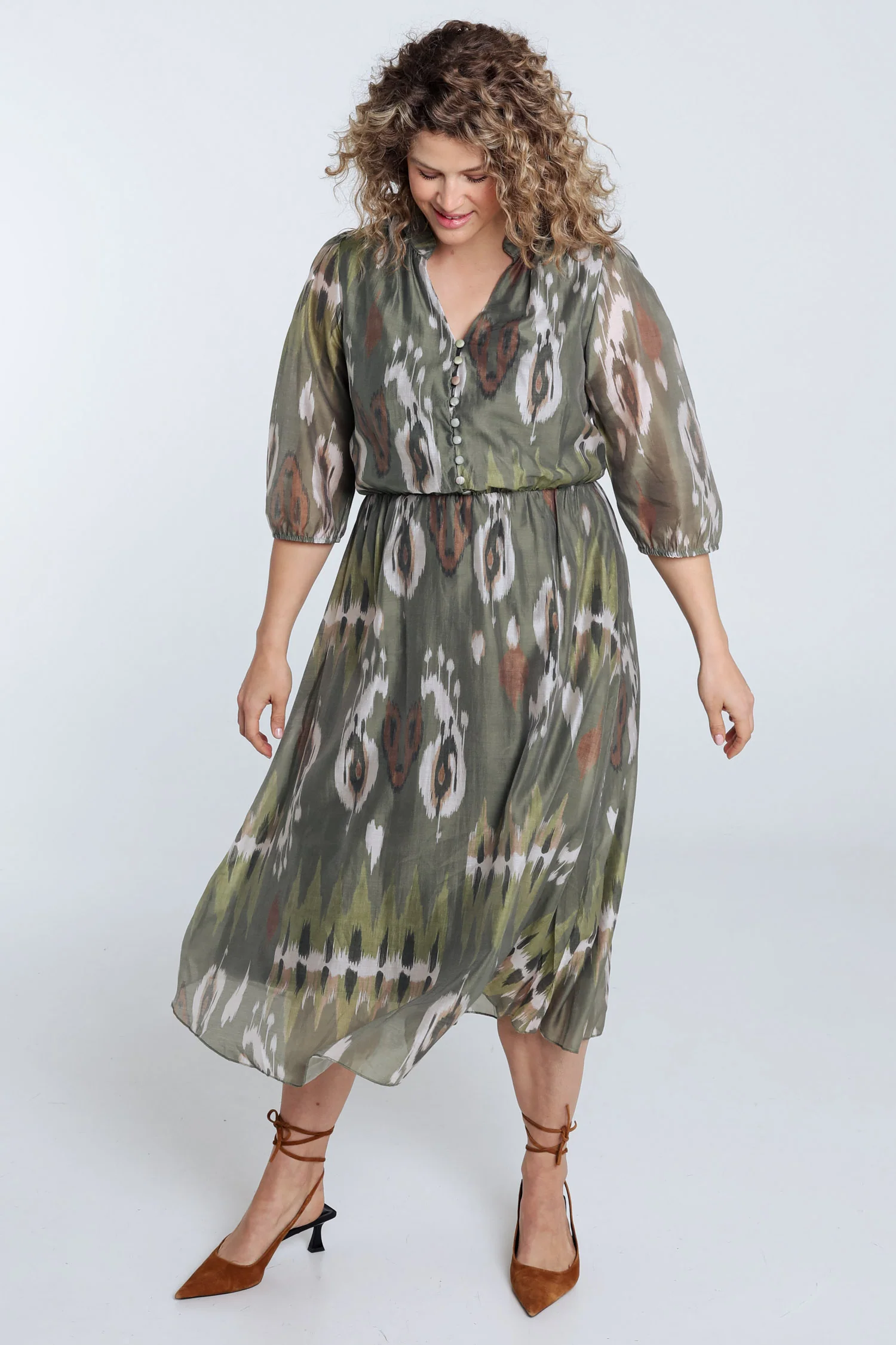 Robe longue en viscose imprimé ethnique - Image 7