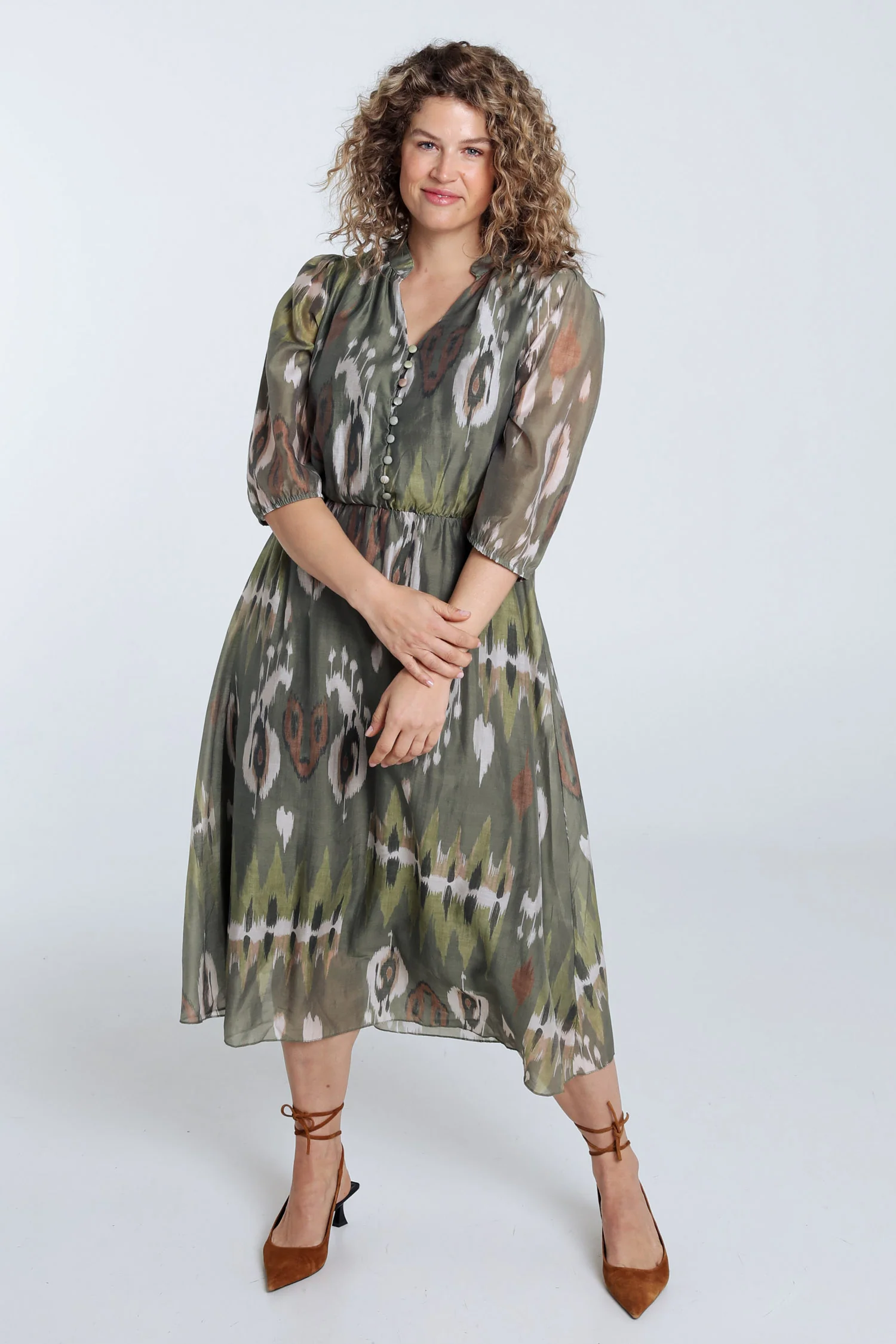 Robe longue en viscose imprimé ethnique - Image 9