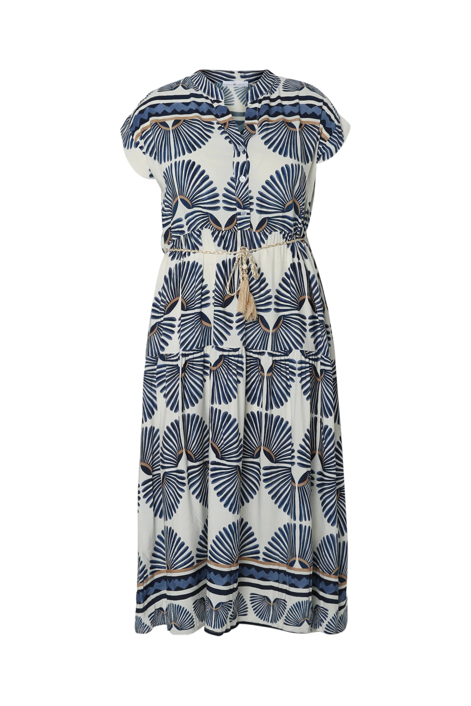 Robe longue en viscose imprimé feuillage - Image 10