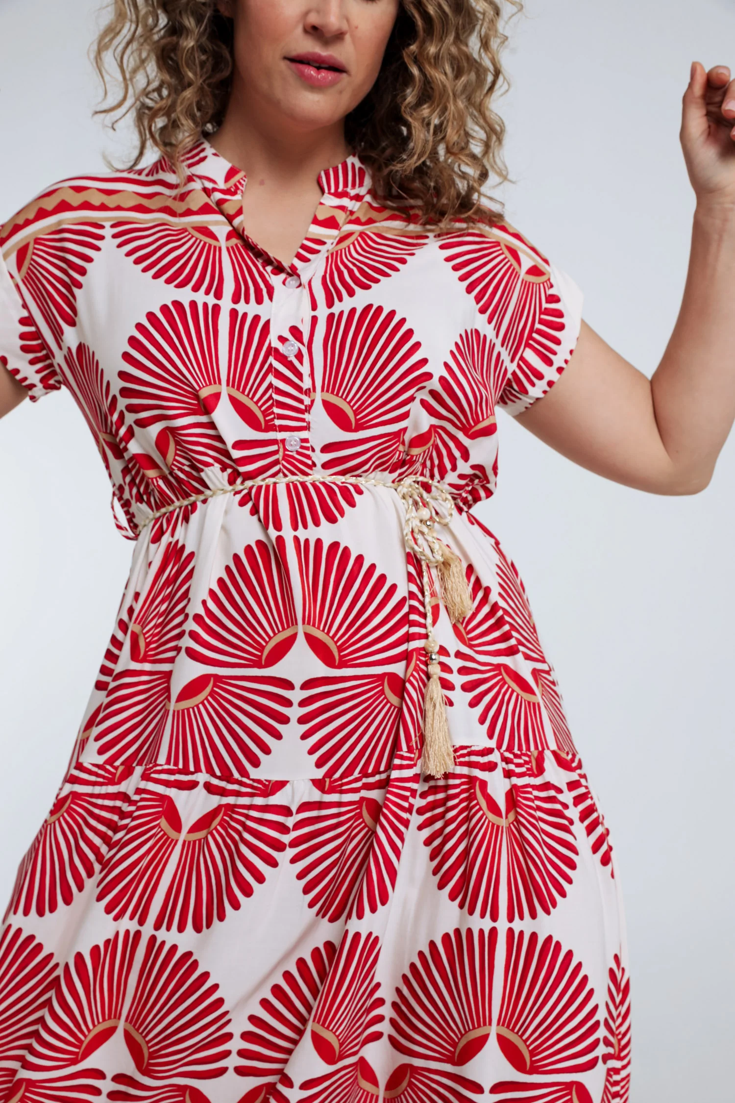 Robe longue en viscose imprimé feuillage - Image 15