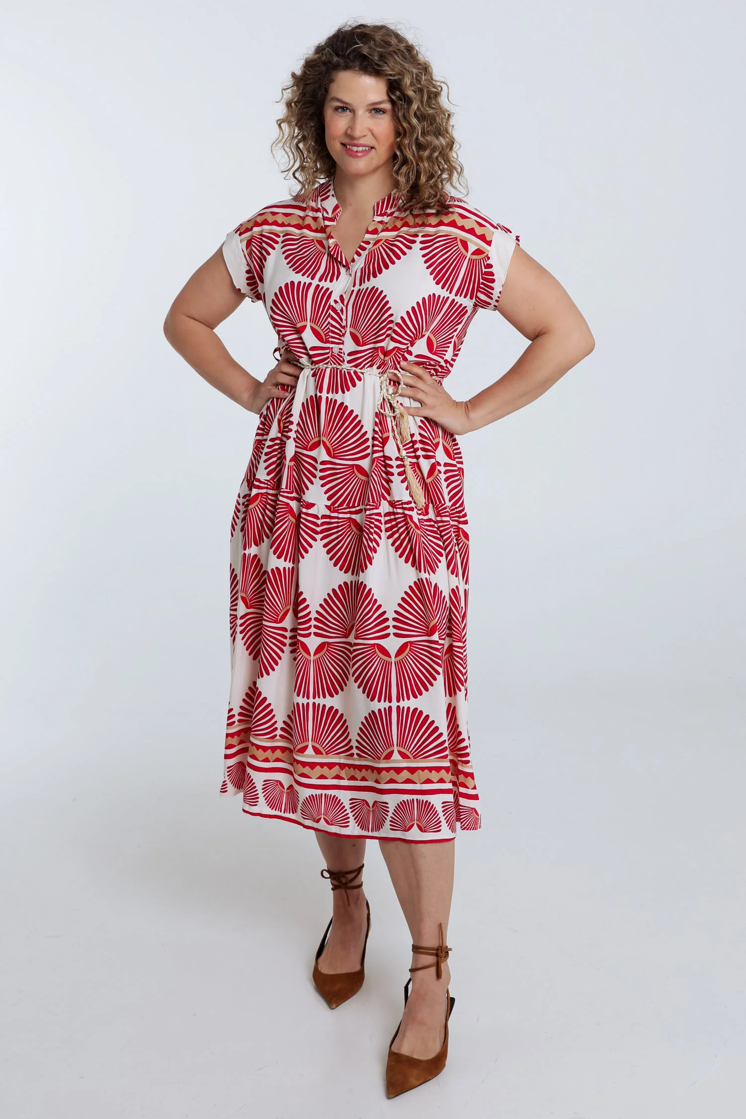 Robe longue en viscose imprimé feuillage - Image 18