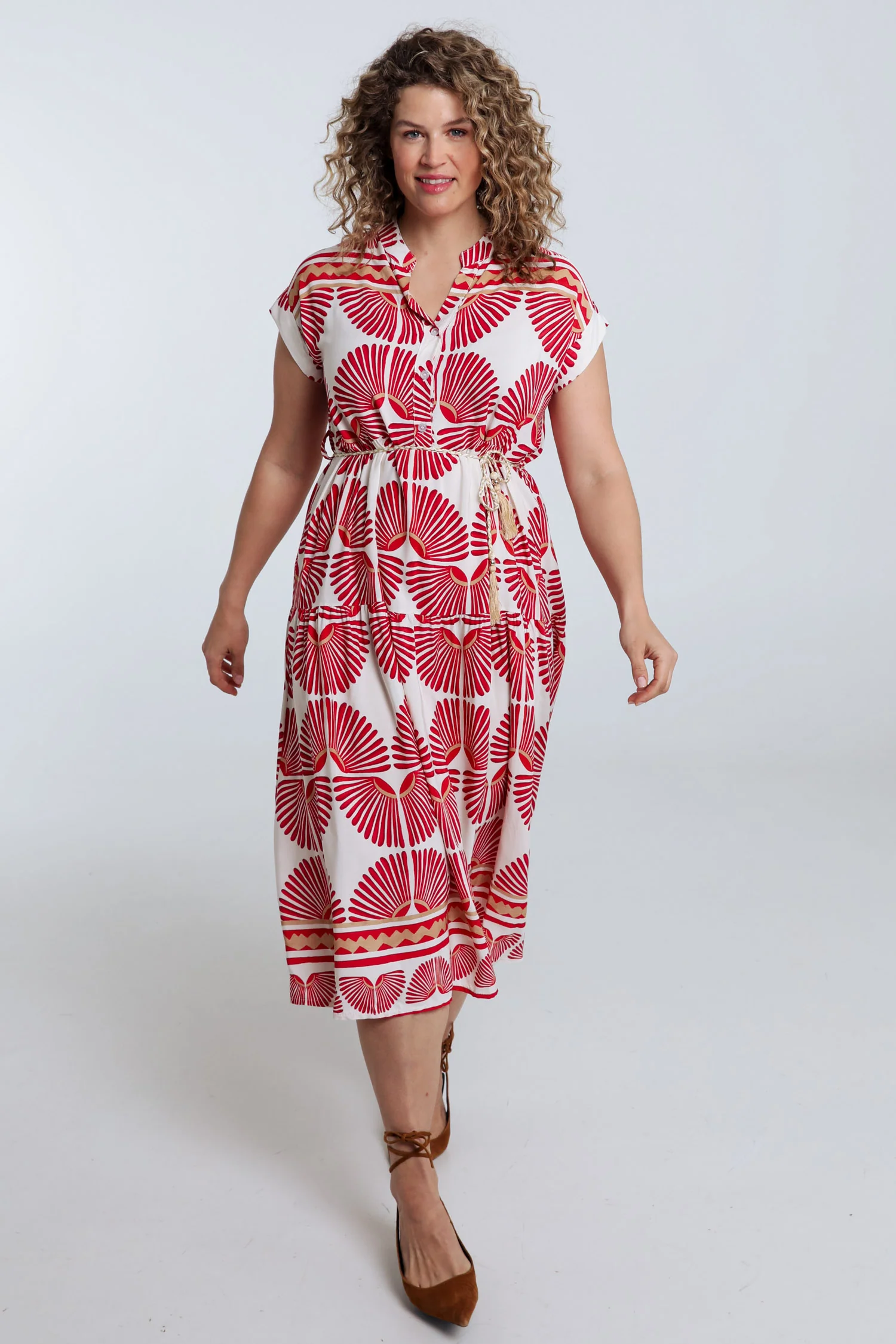 Robe longue en viscose imprimé feuillage - Image 19