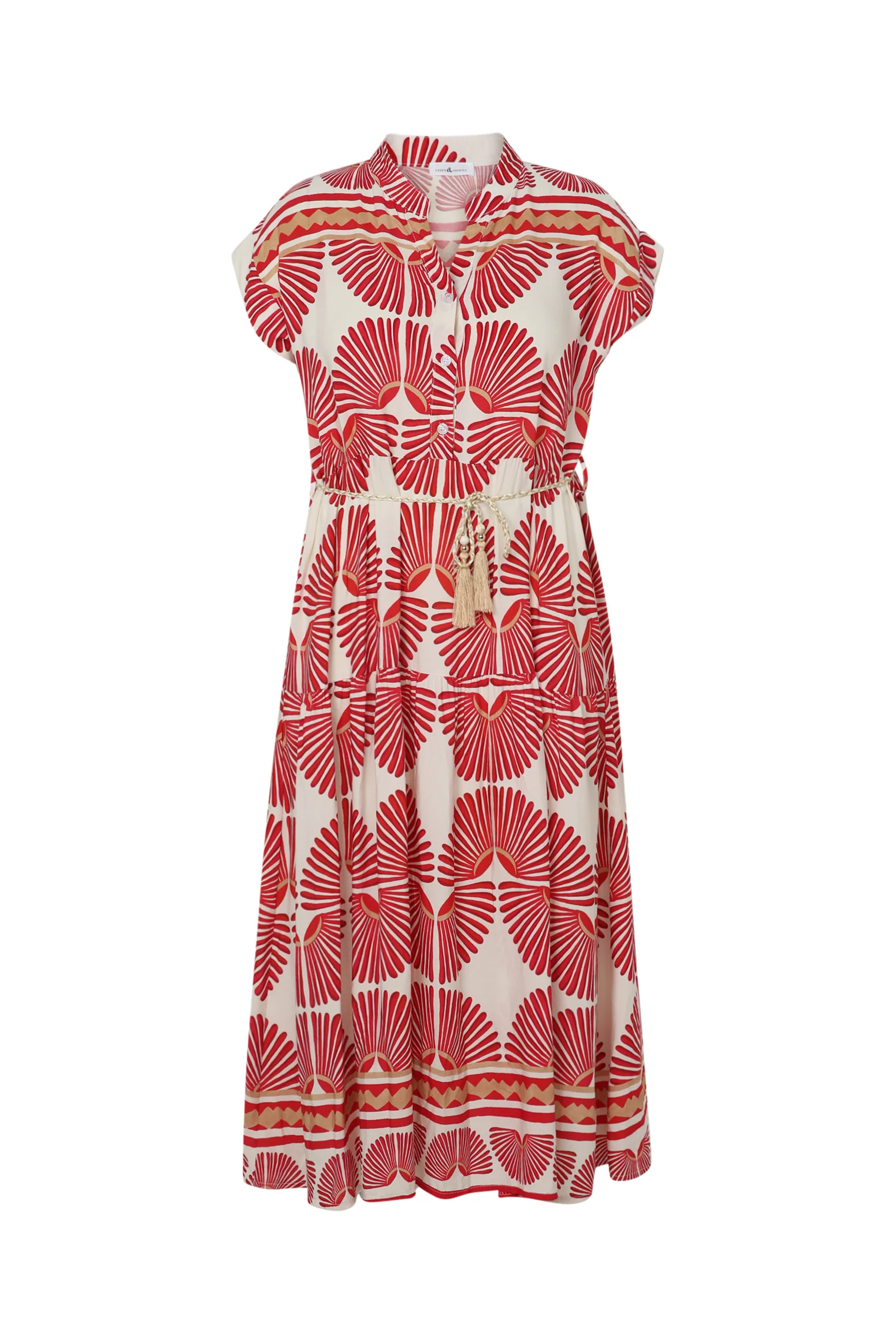Robe longue en viscose imprimé feuillage - Image 21