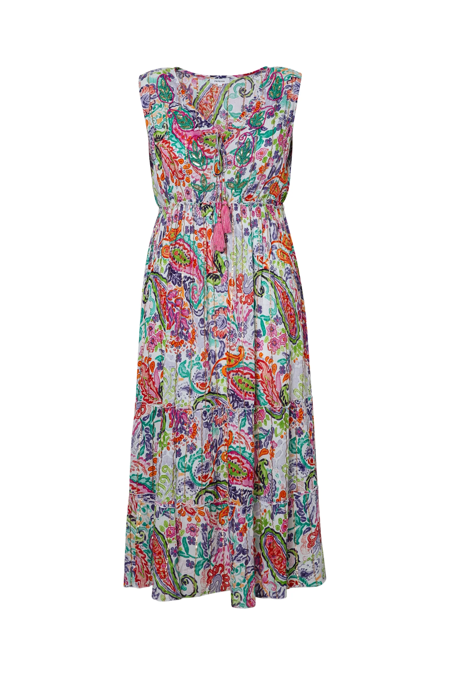 Robe longue en viscose imprimé floral avec lurex - Image 10