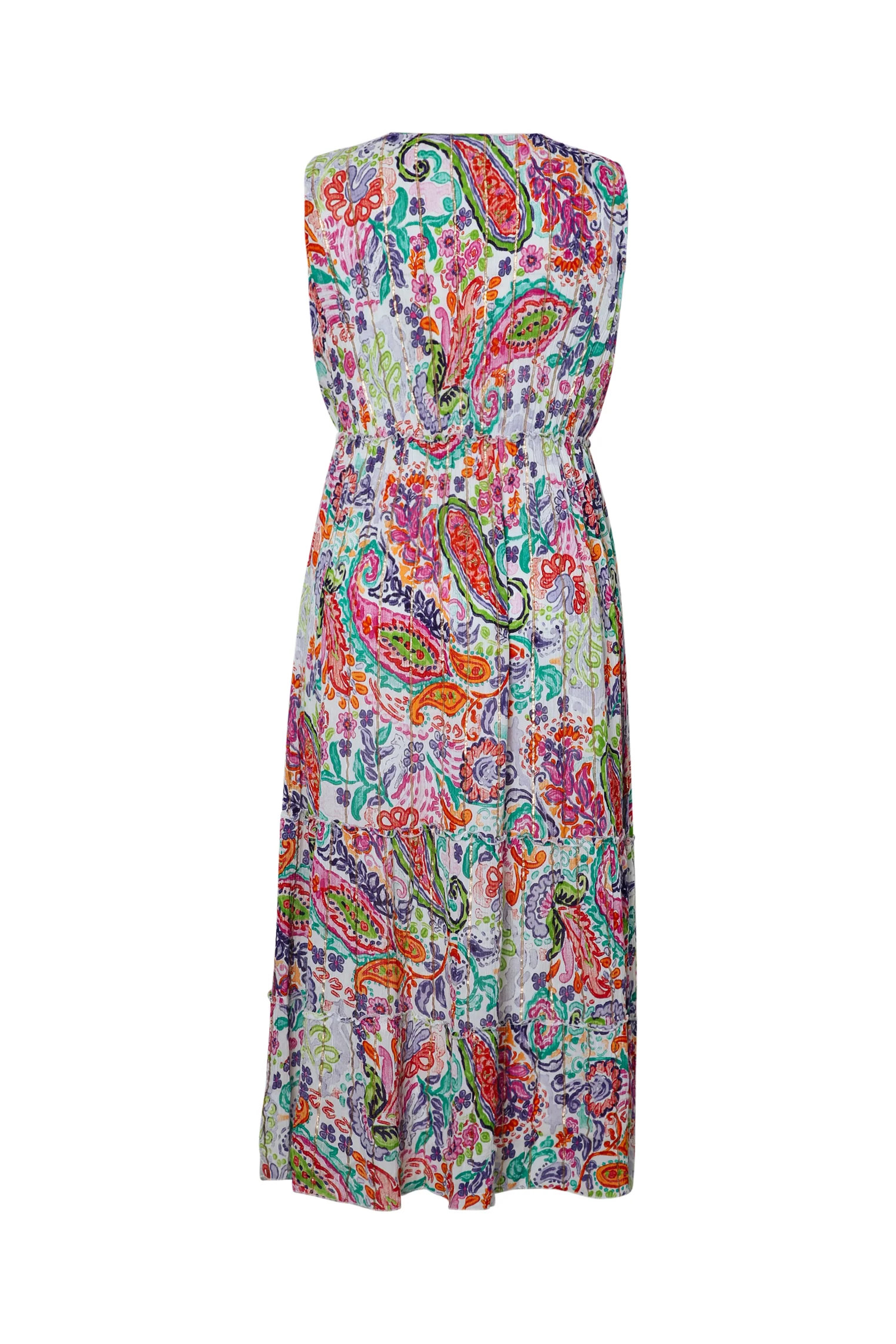 Robe longue en viscose imprimé floral avec lurex - Image 11