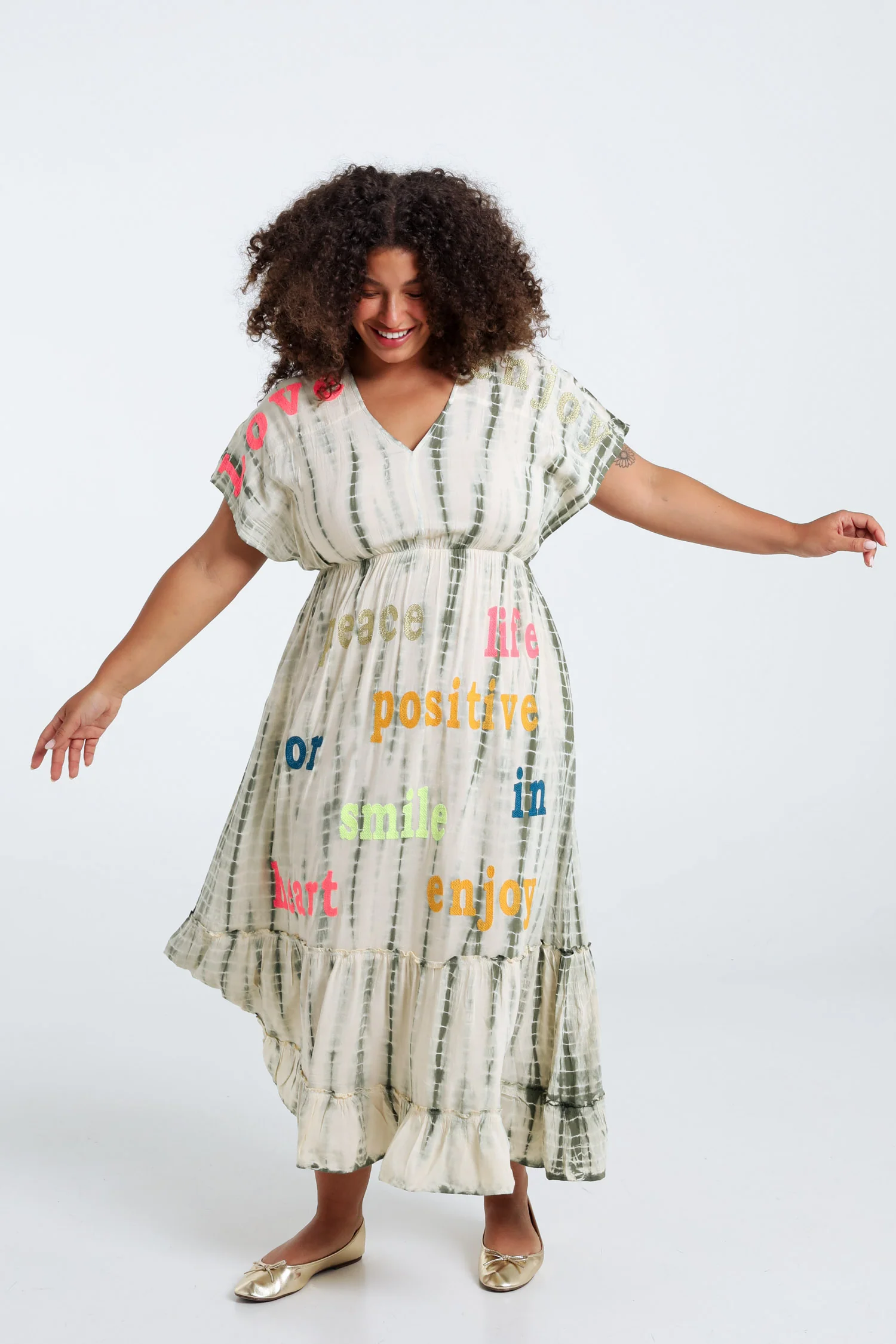 Robe longue en viscose imprimé tie&dye - Image 8
