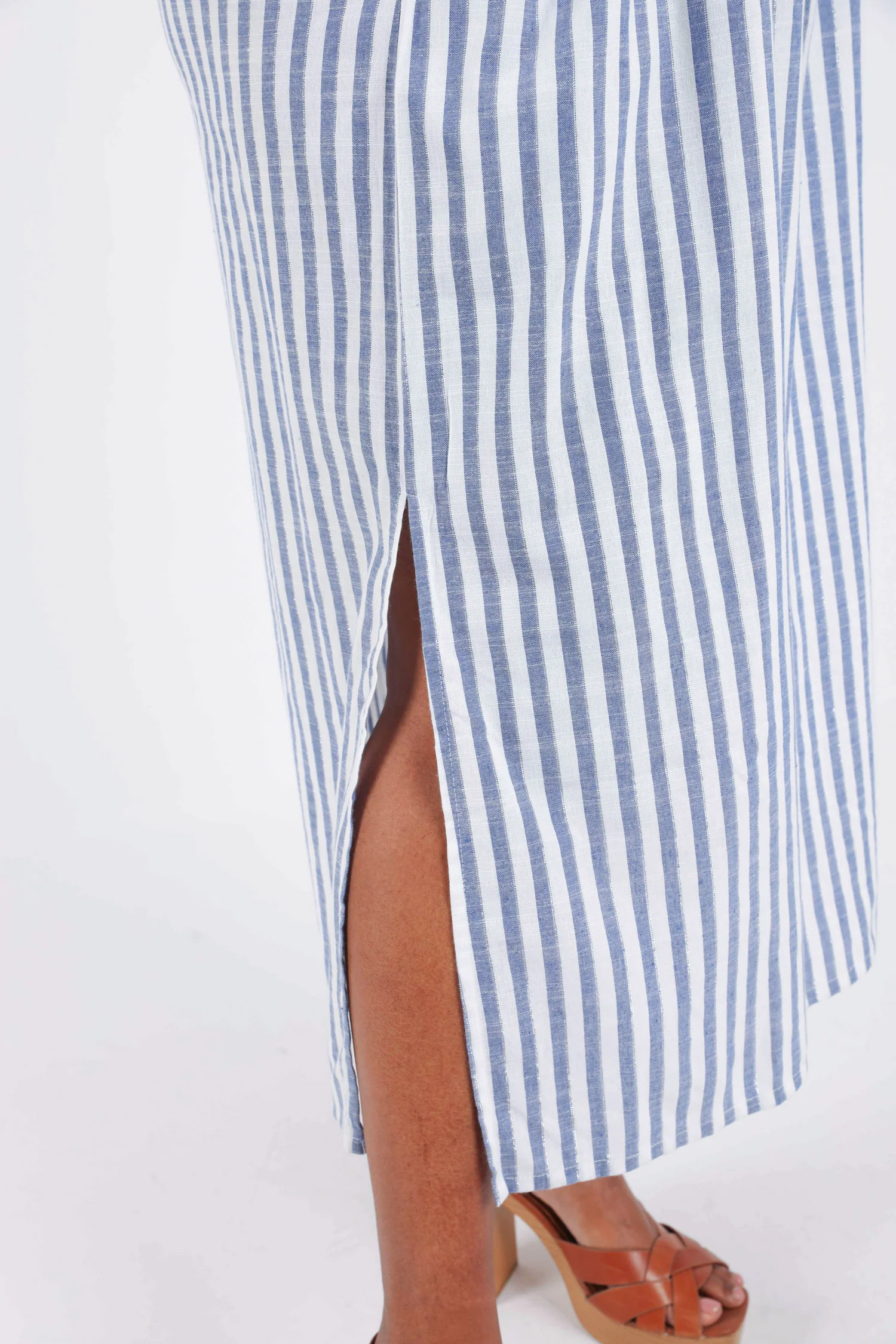 Robe longue en viscose rayée - Image 6