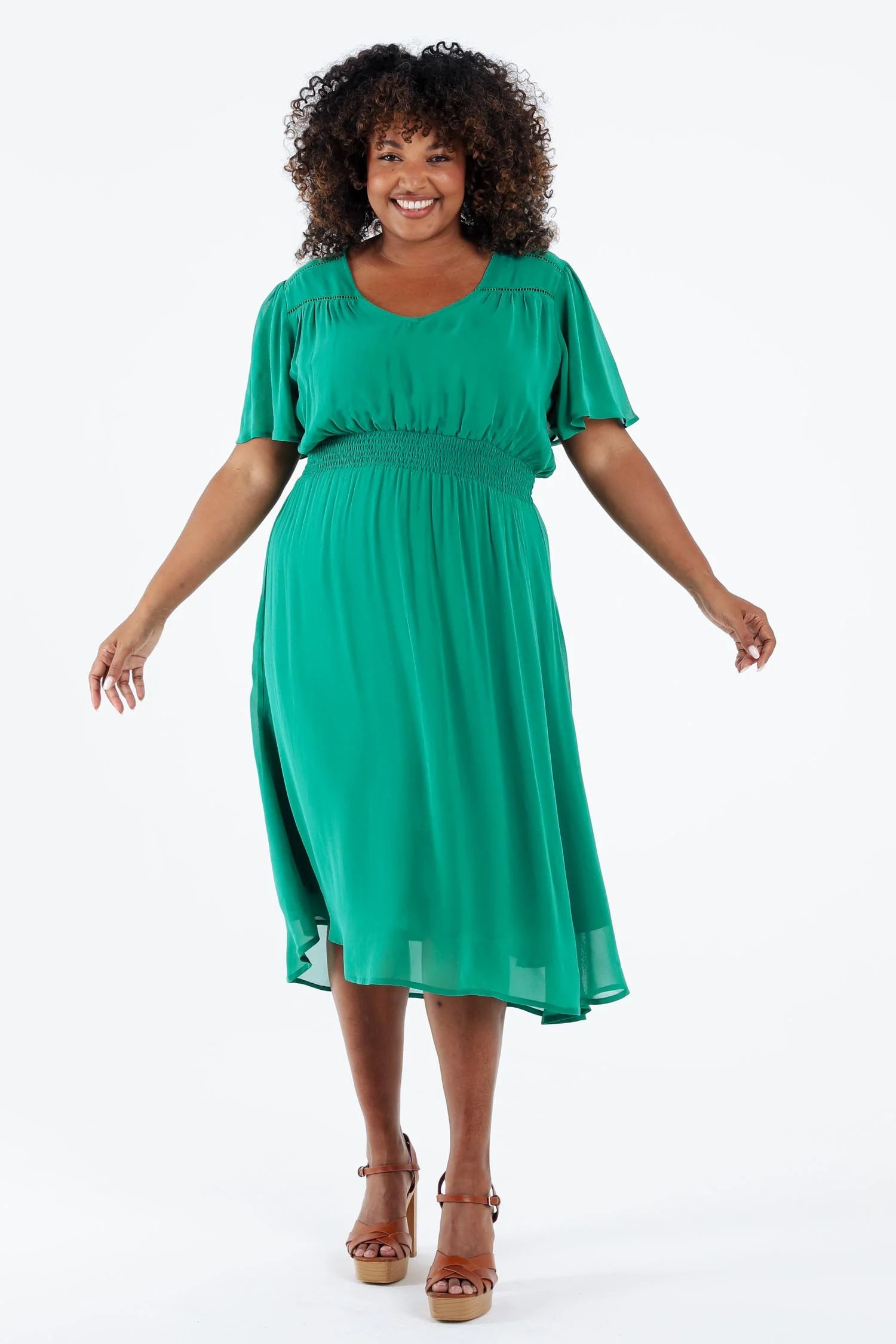 Robe longue en viscose unie - Image 18