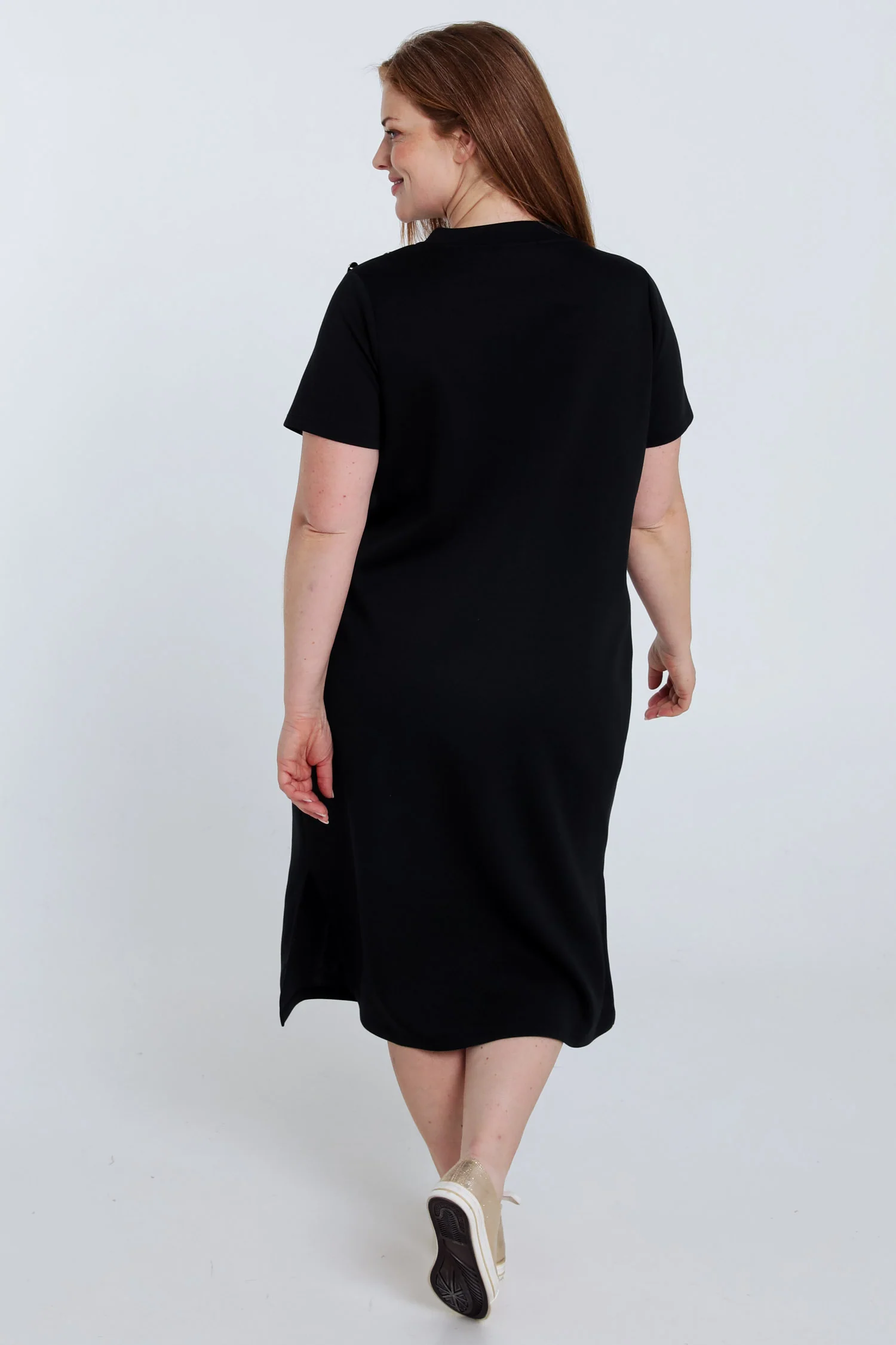 Robe longue en viscose unie - Image 2