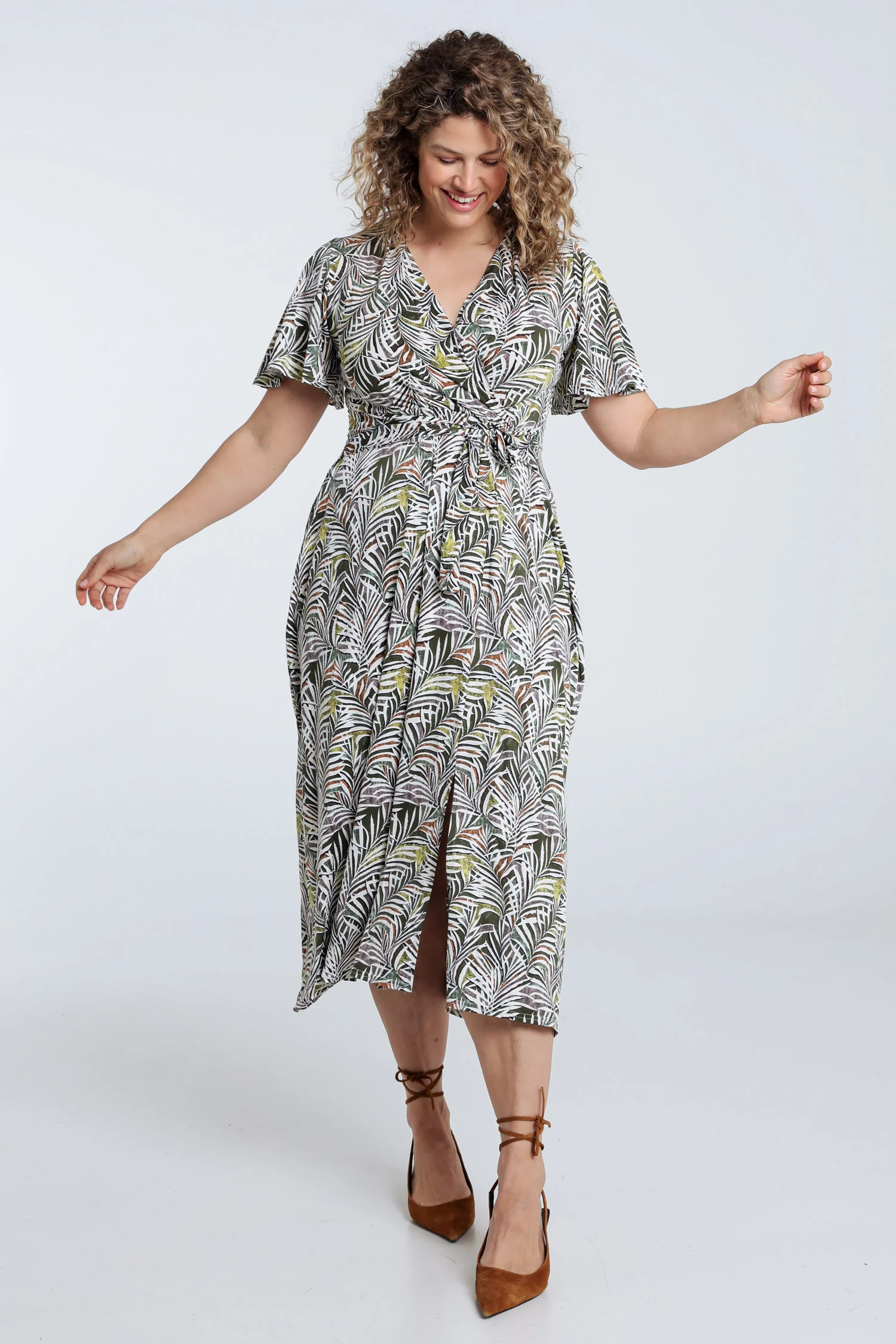 Robe longue imprimé feuillage - Image 19