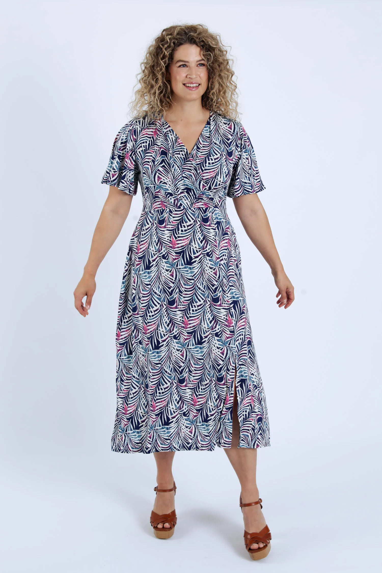 Robe longue imprimé feuillage - Image 8