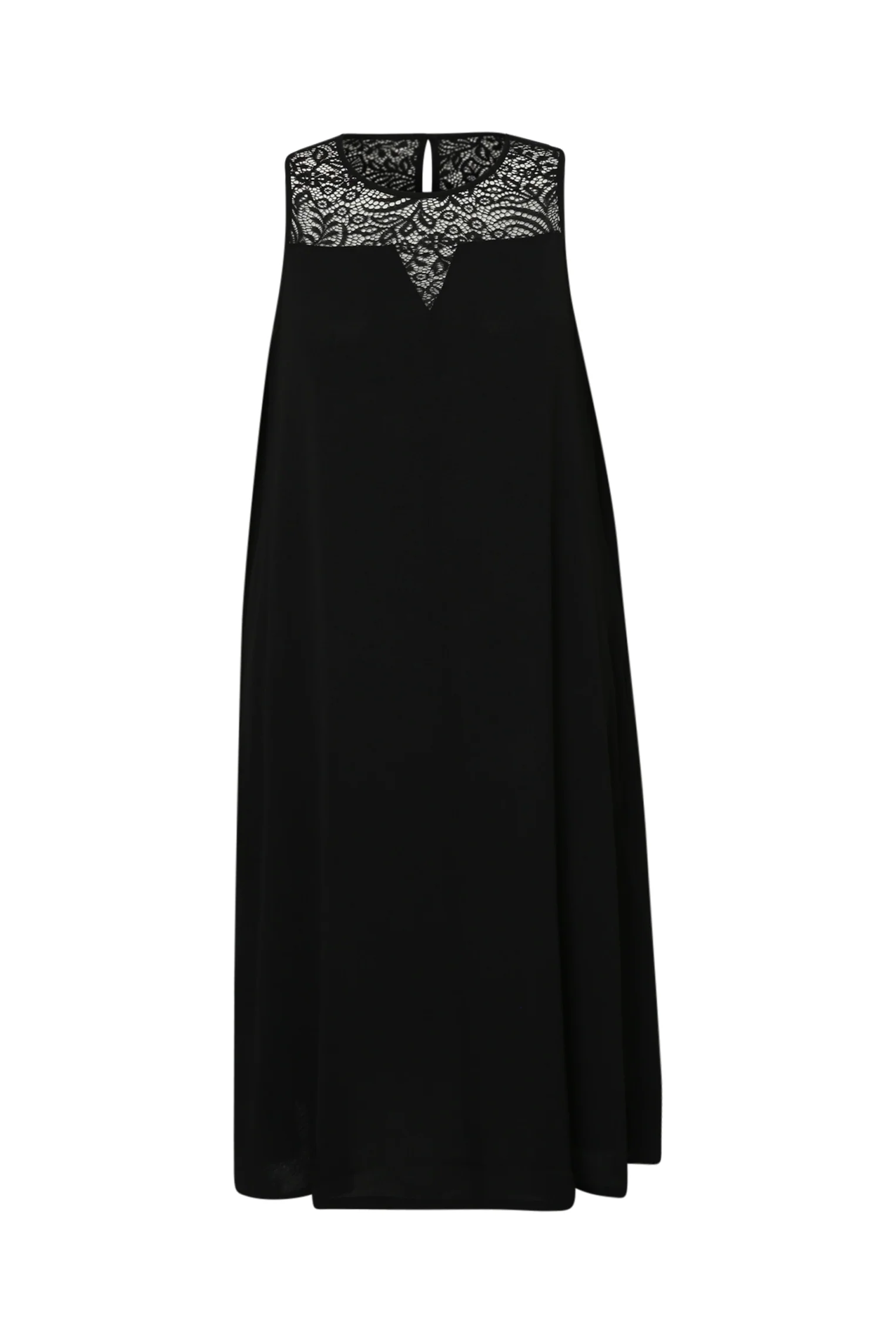 Robe longue unie avec dentelle - Image 10