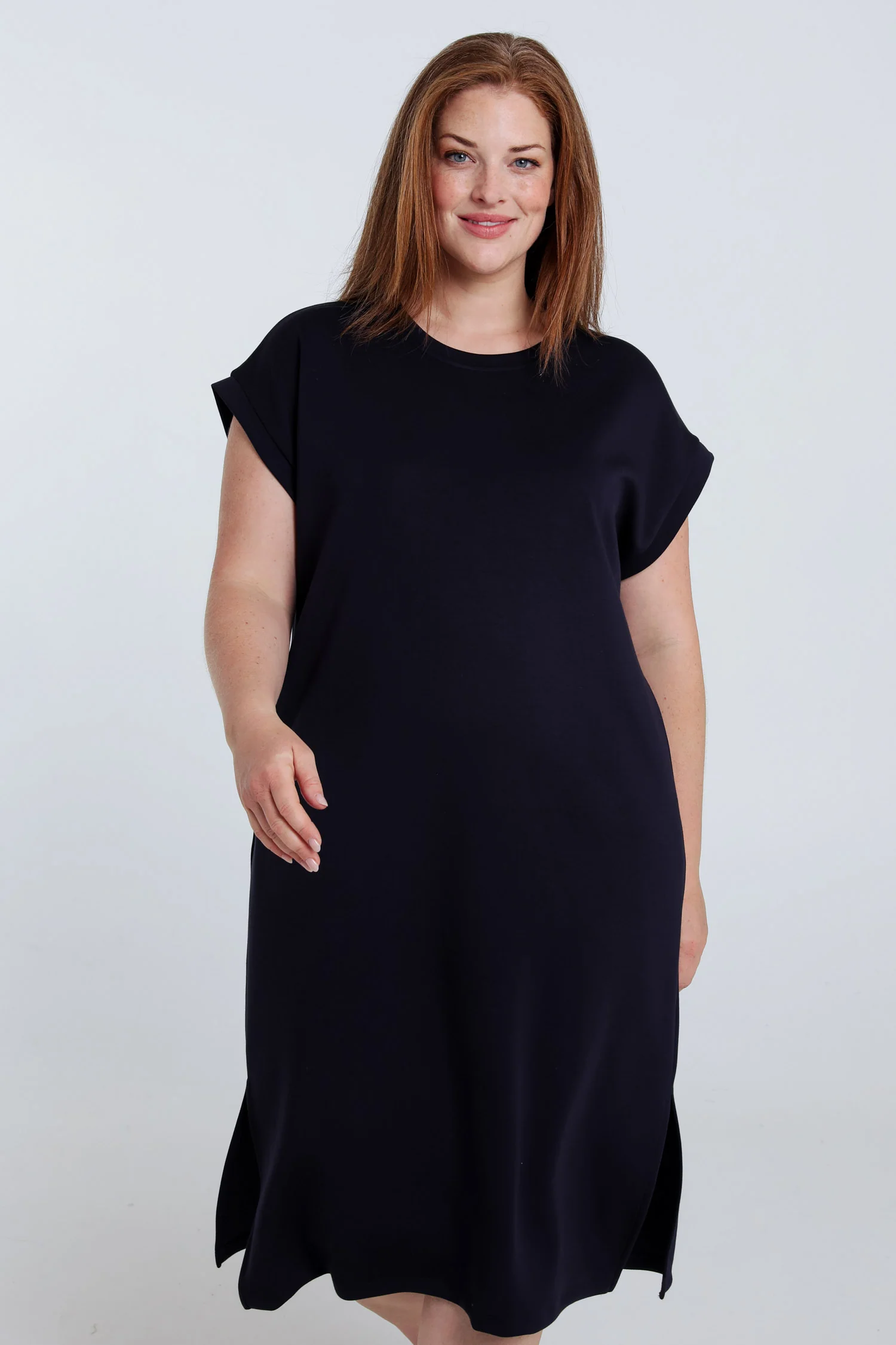 Robe longue unie en viscose