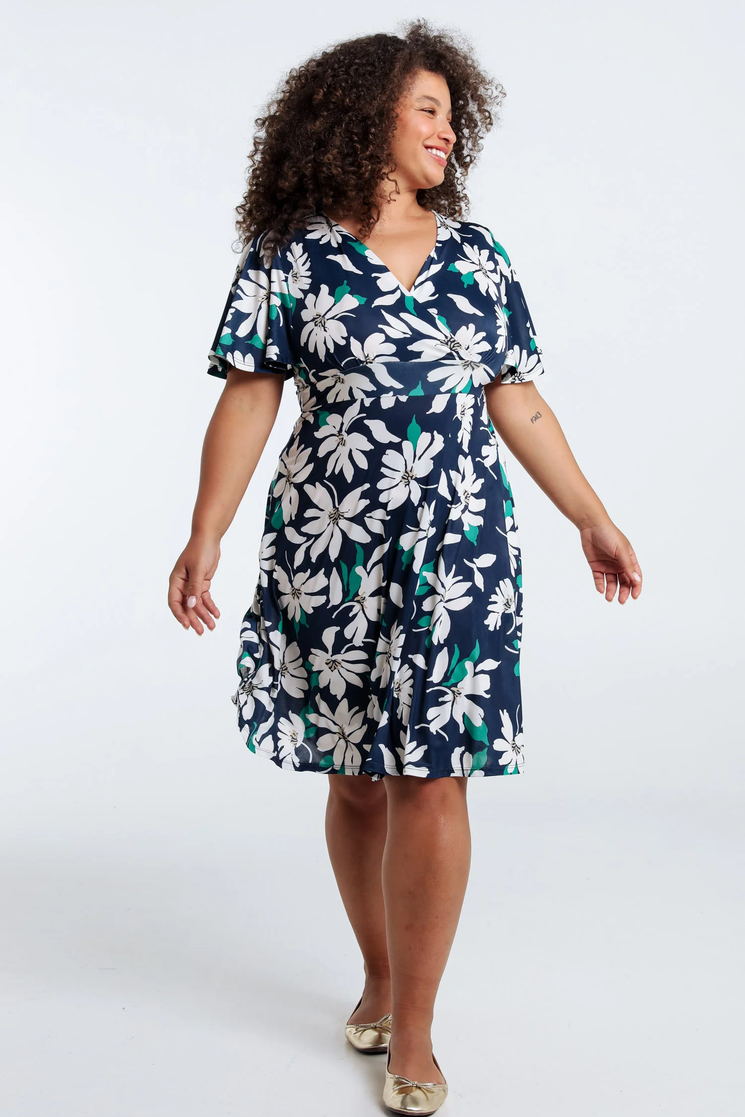 Robe mi-longue imprimé floral - Image 8