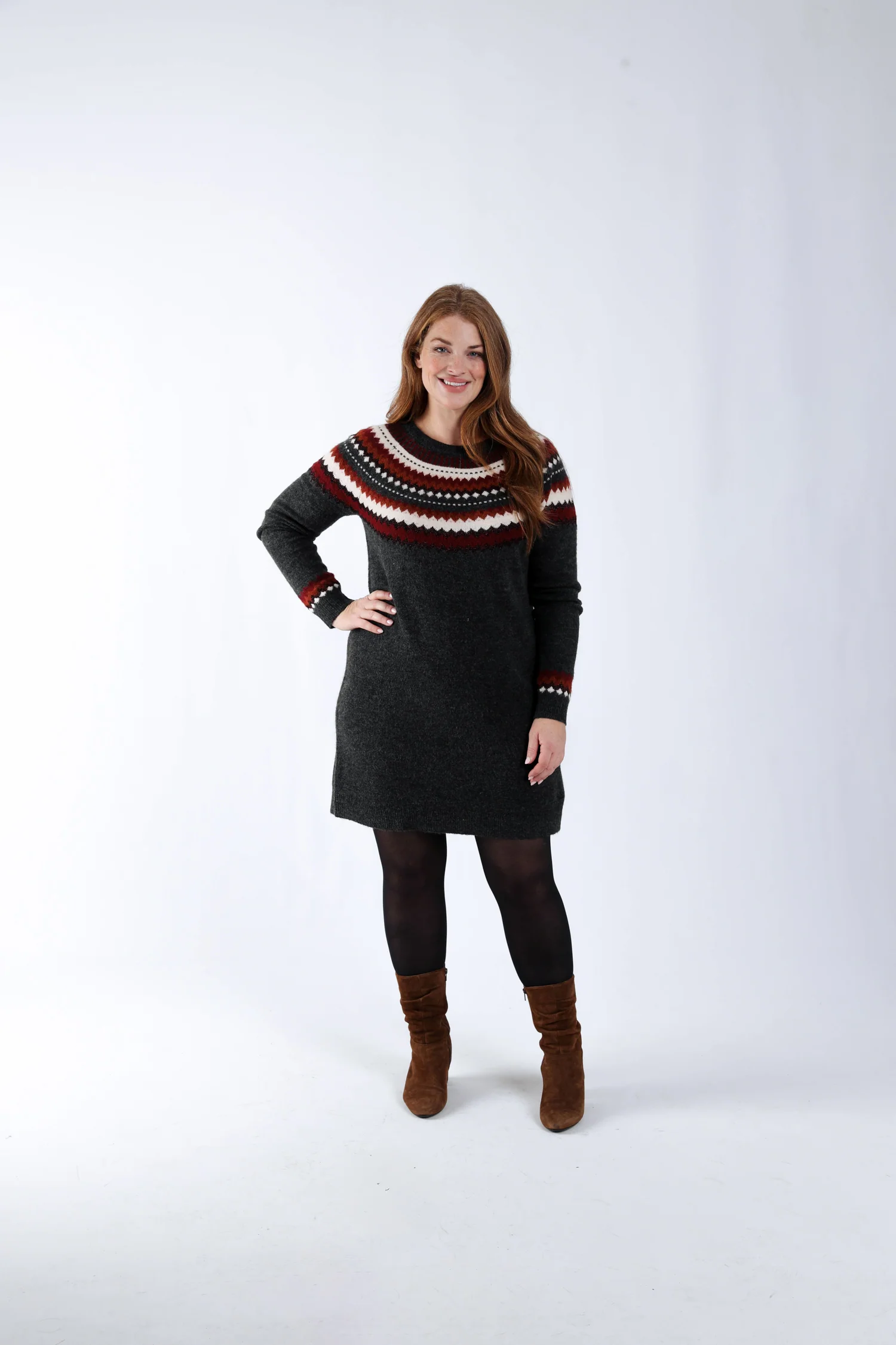 Robe pull motif jacquard - Image 6