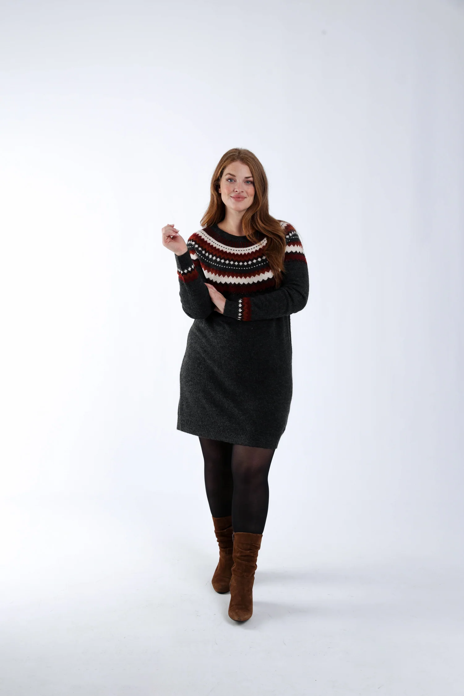 Robe pull motif jacquard - Image 7